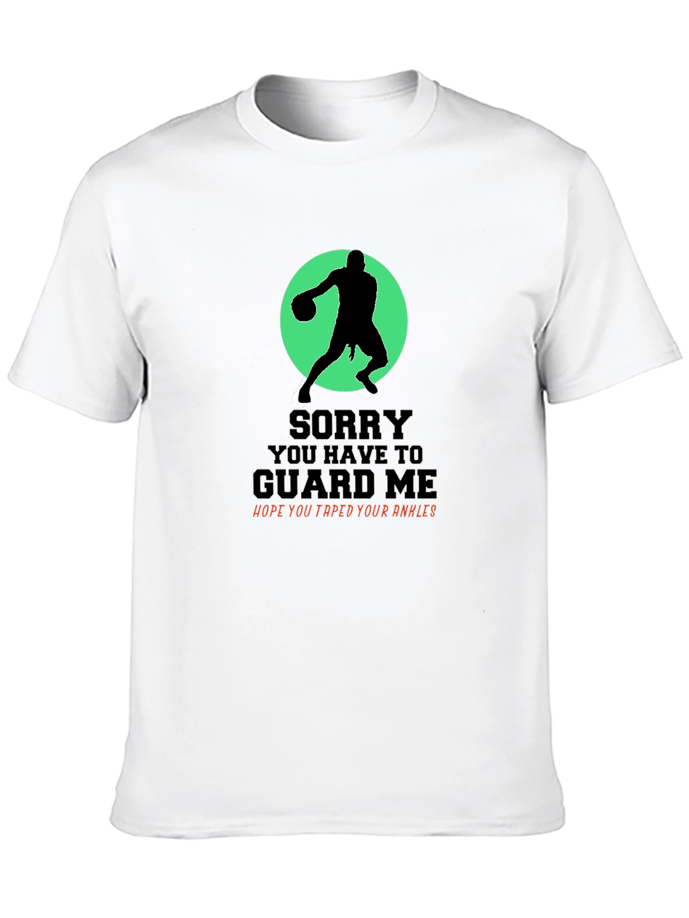 Black Basketball Graphic Tee - Sorry You Have To Guard Me view 10