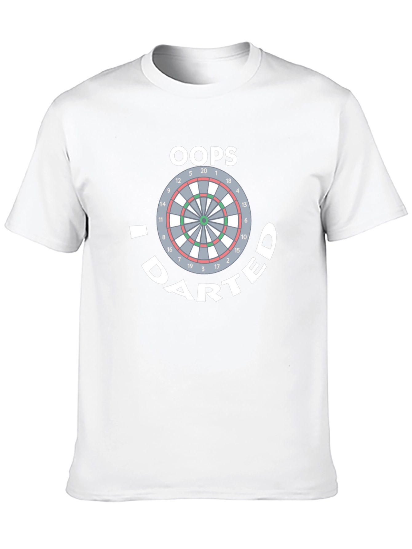 Black Oops I Darted Dartboard T-Shirt view 10