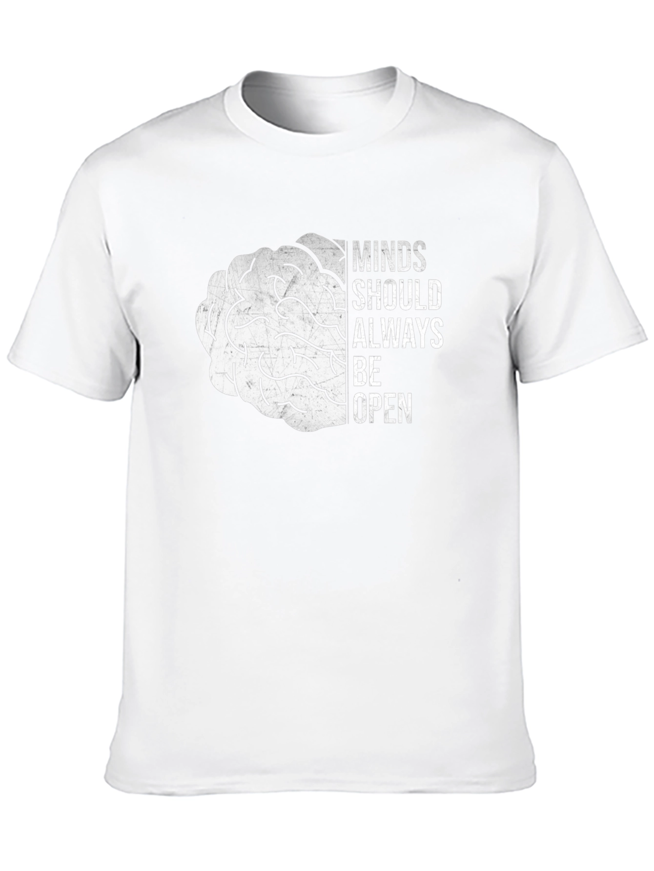 Black Open Minds Brain Graphic T-Shirt - Black view 10