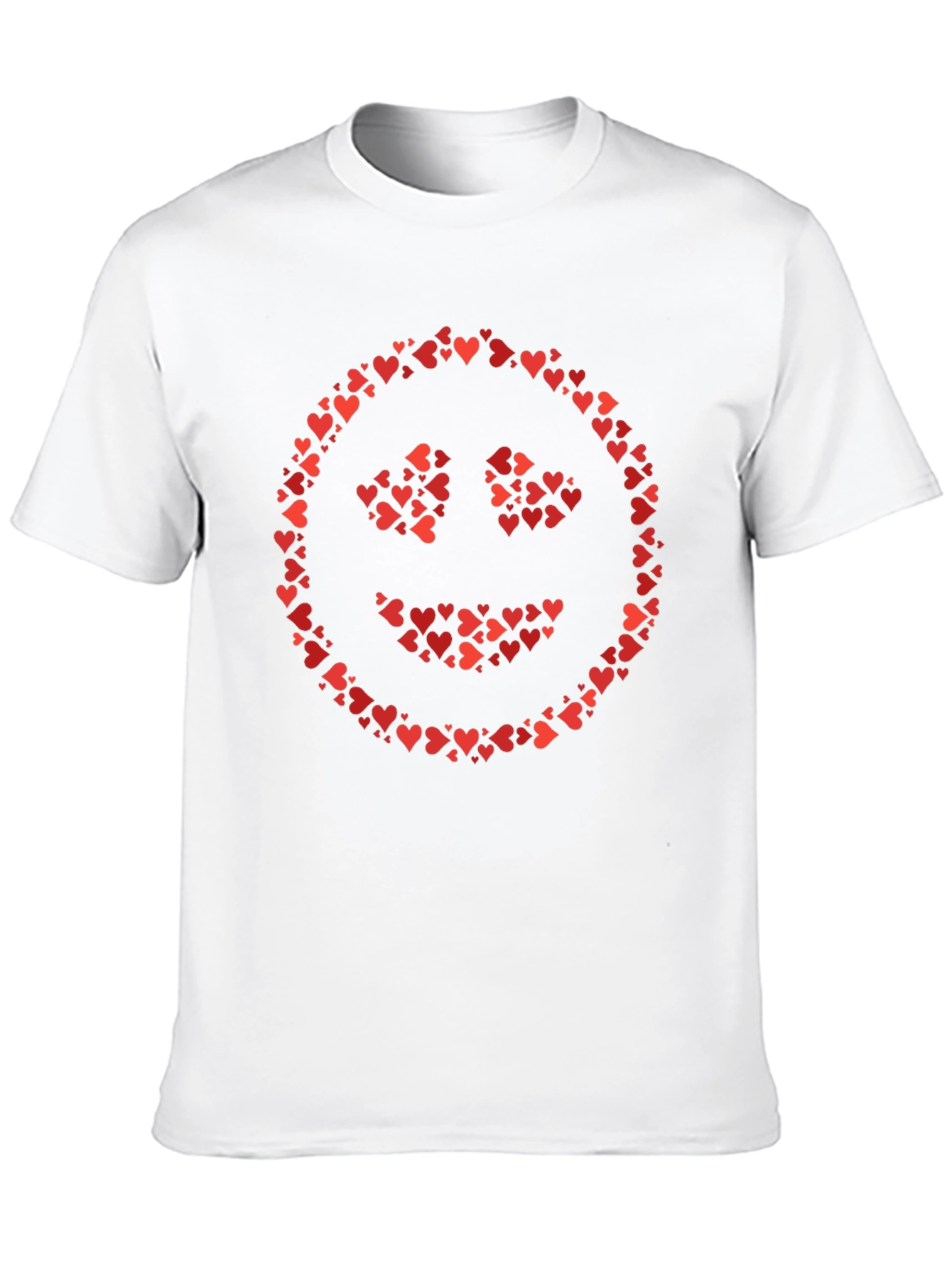 Black Heart Eyes Emoji Graphic Tee - Black Cotton T-Shirt view 10