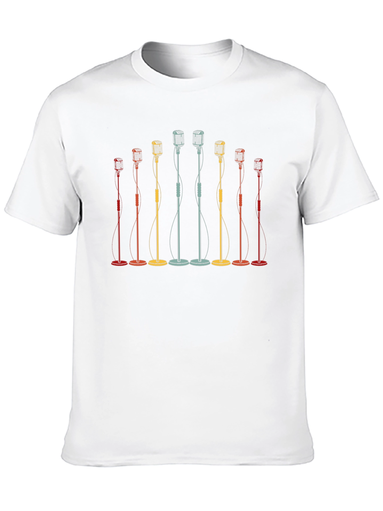 Black Retro Microphone Graphic Tee view 10