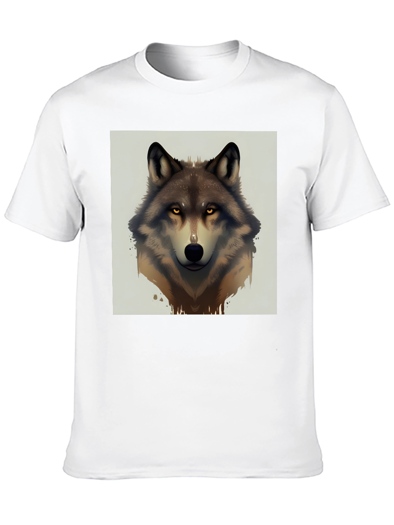 Black Wolf Graphic Tee - Men's Black Short Sleeve T-Shirt view 10