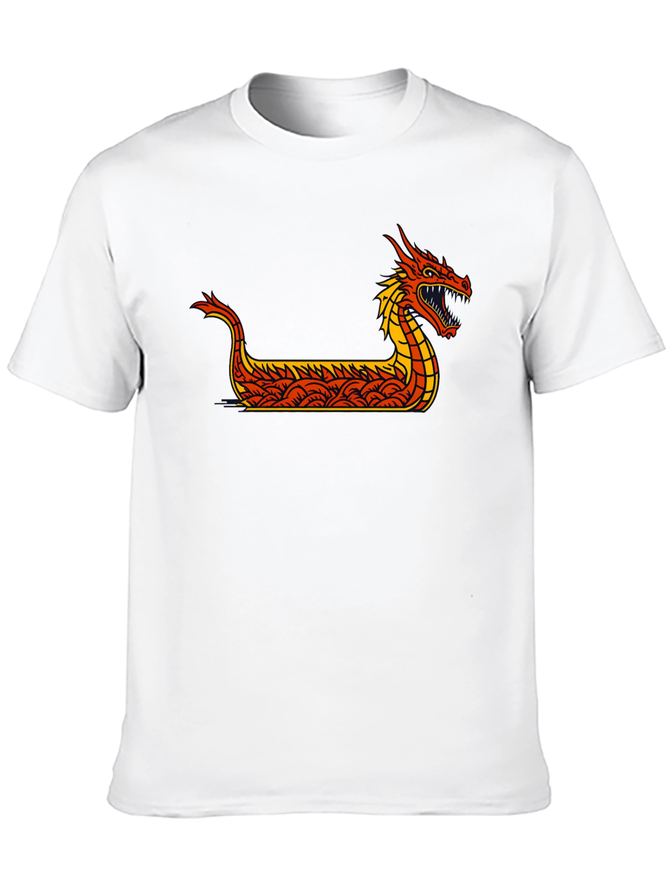 Black Dragon Boat Graphic Tee - Black view 10