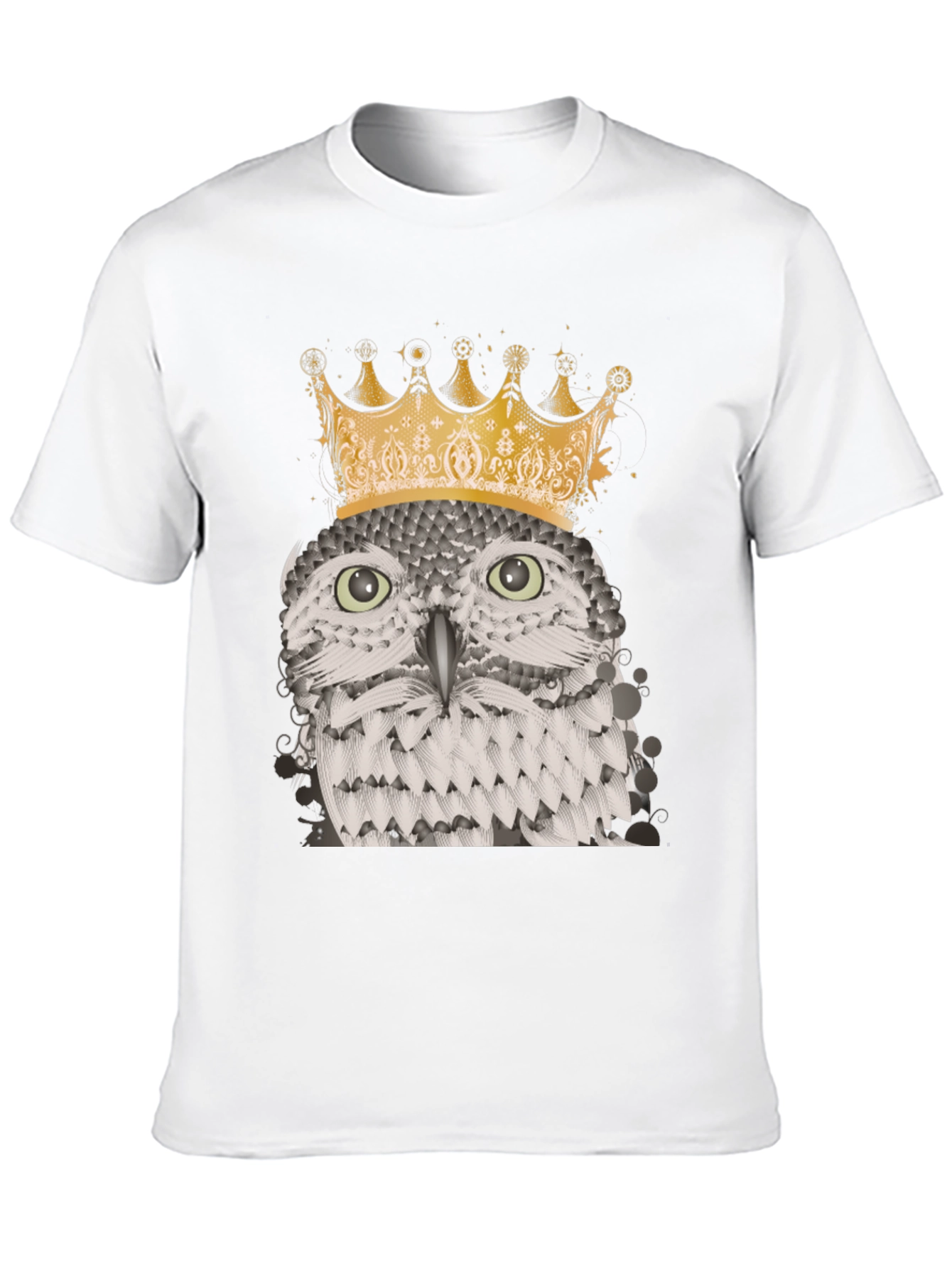 Black Owl King Graphic Tee - Black Cotton Blend T-Shirt view 10