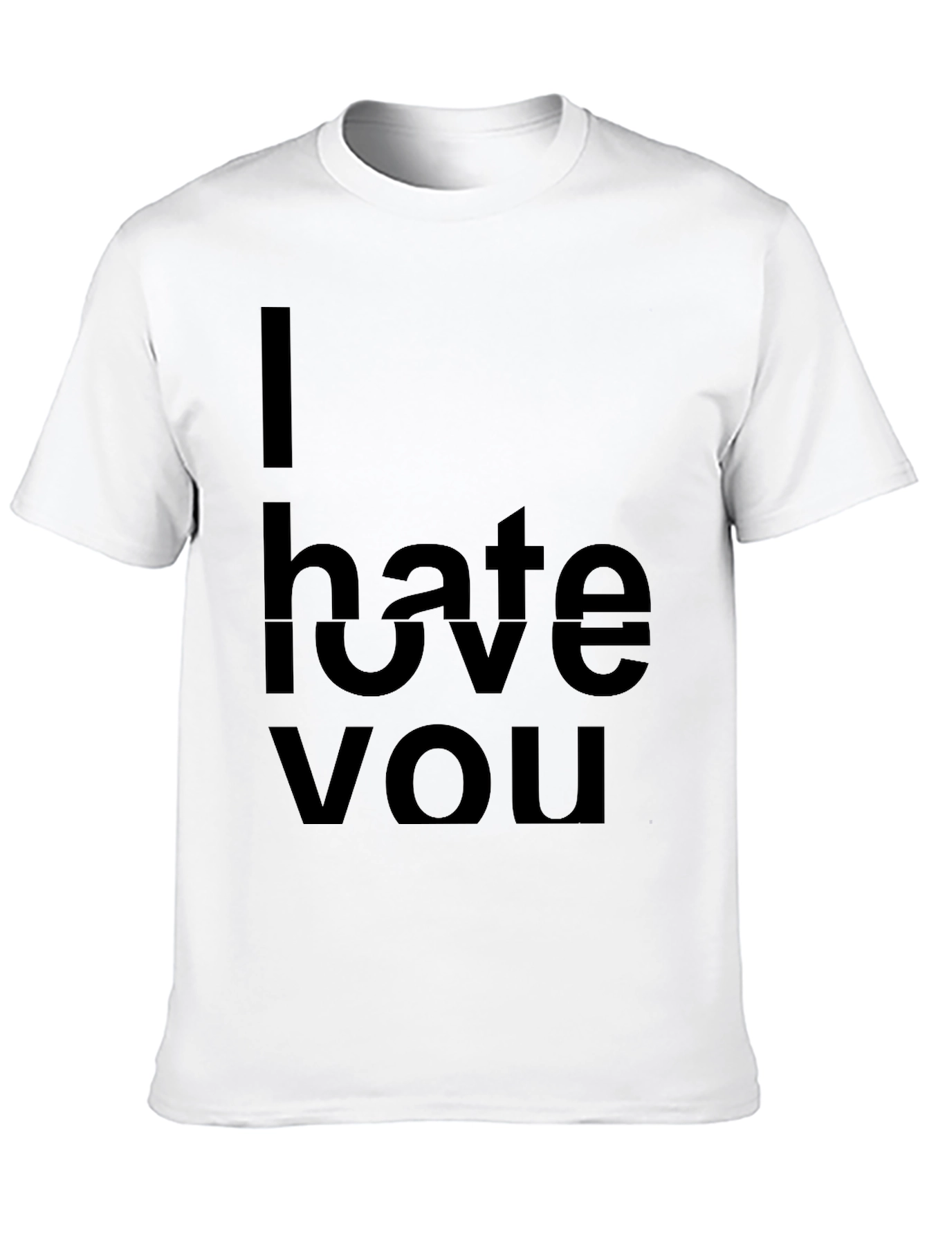 Black I Hate Love You Graphic T-Shirt - Black view 10