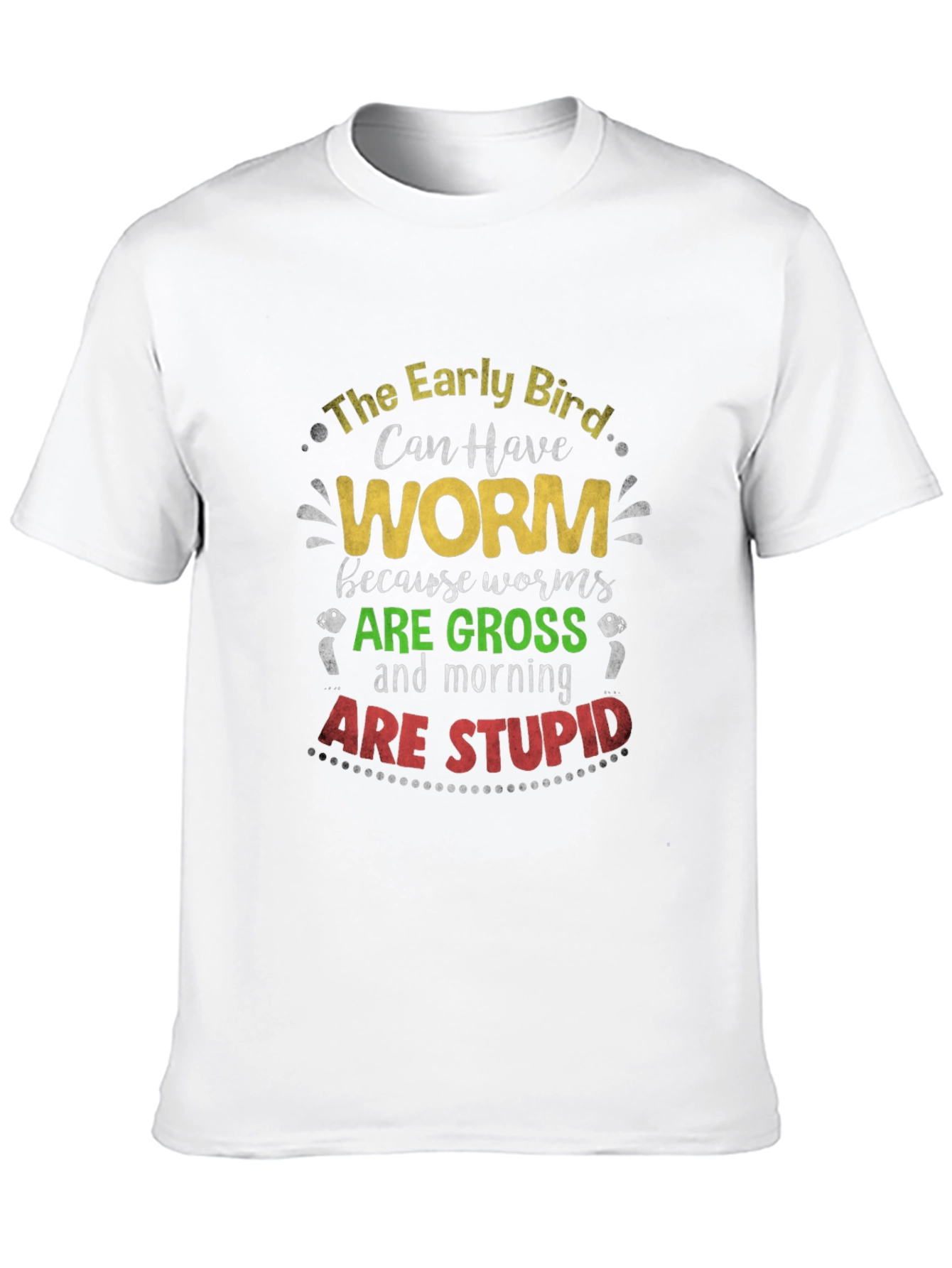 Black Early Bird Worms Graphic Tee view 10