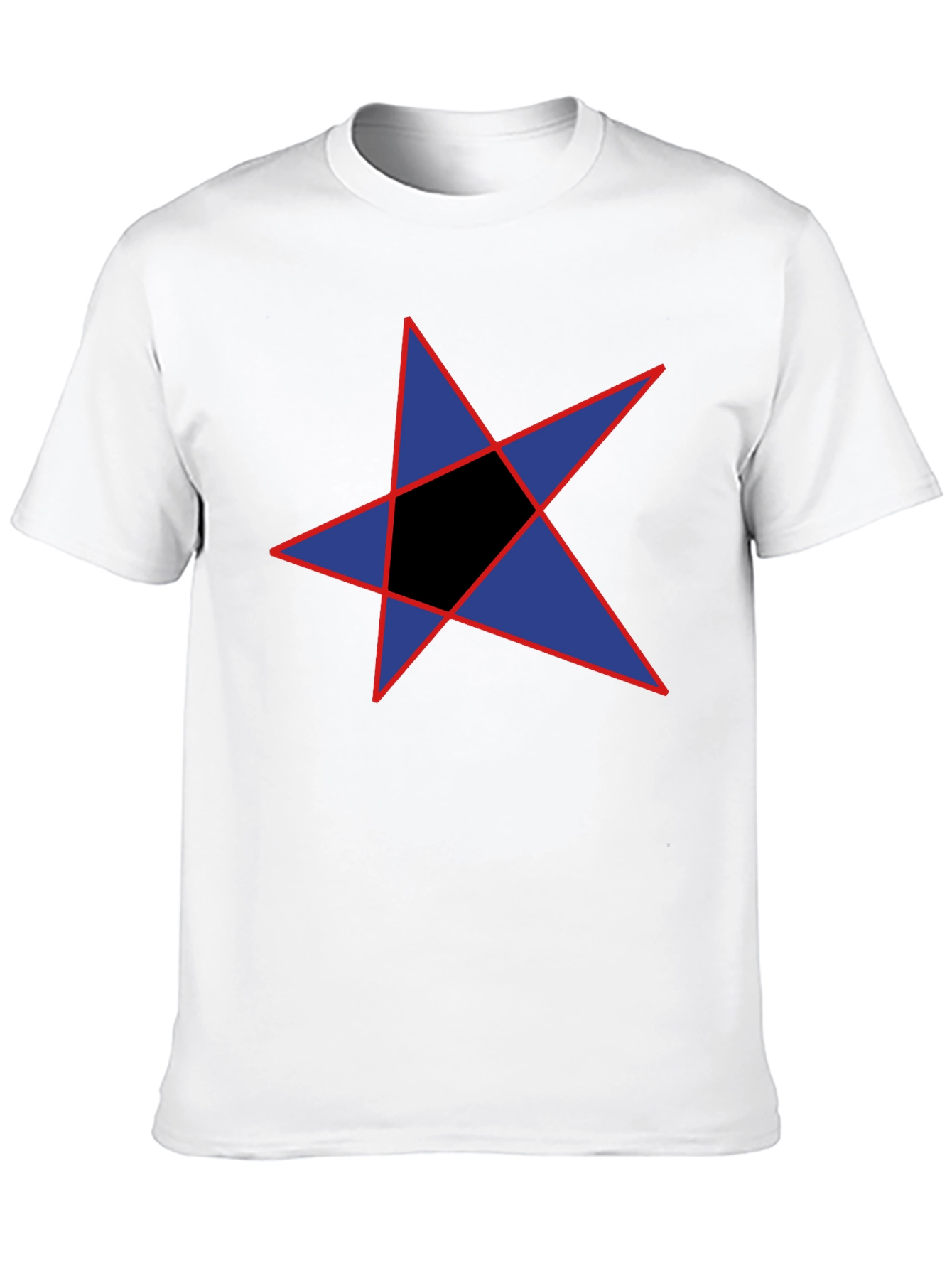 Black Abstract Star Graphic Black T-Shirt view 10