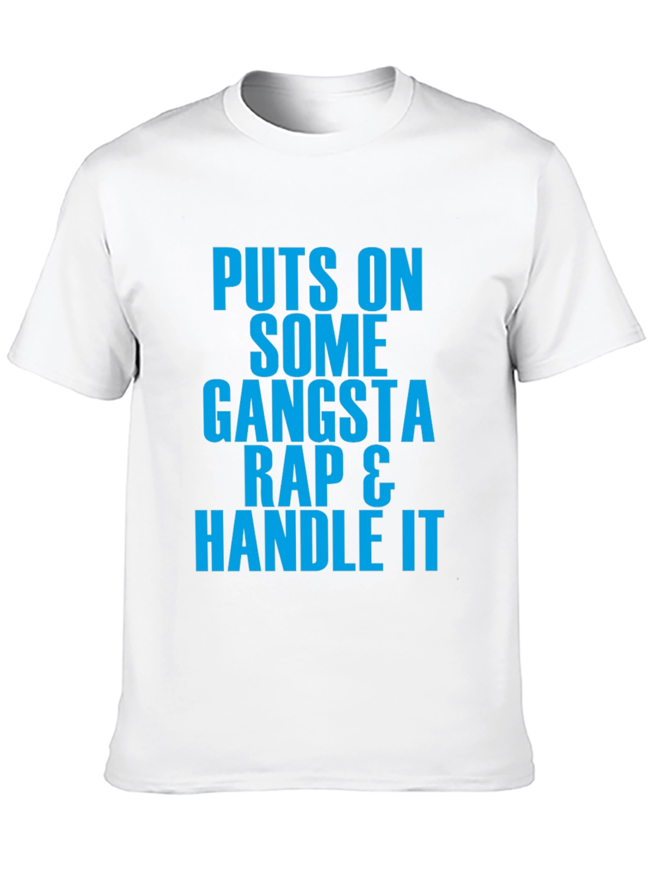 Black Gangsta Rap Graphic Tee - Handle It Black T-Shirt view 10