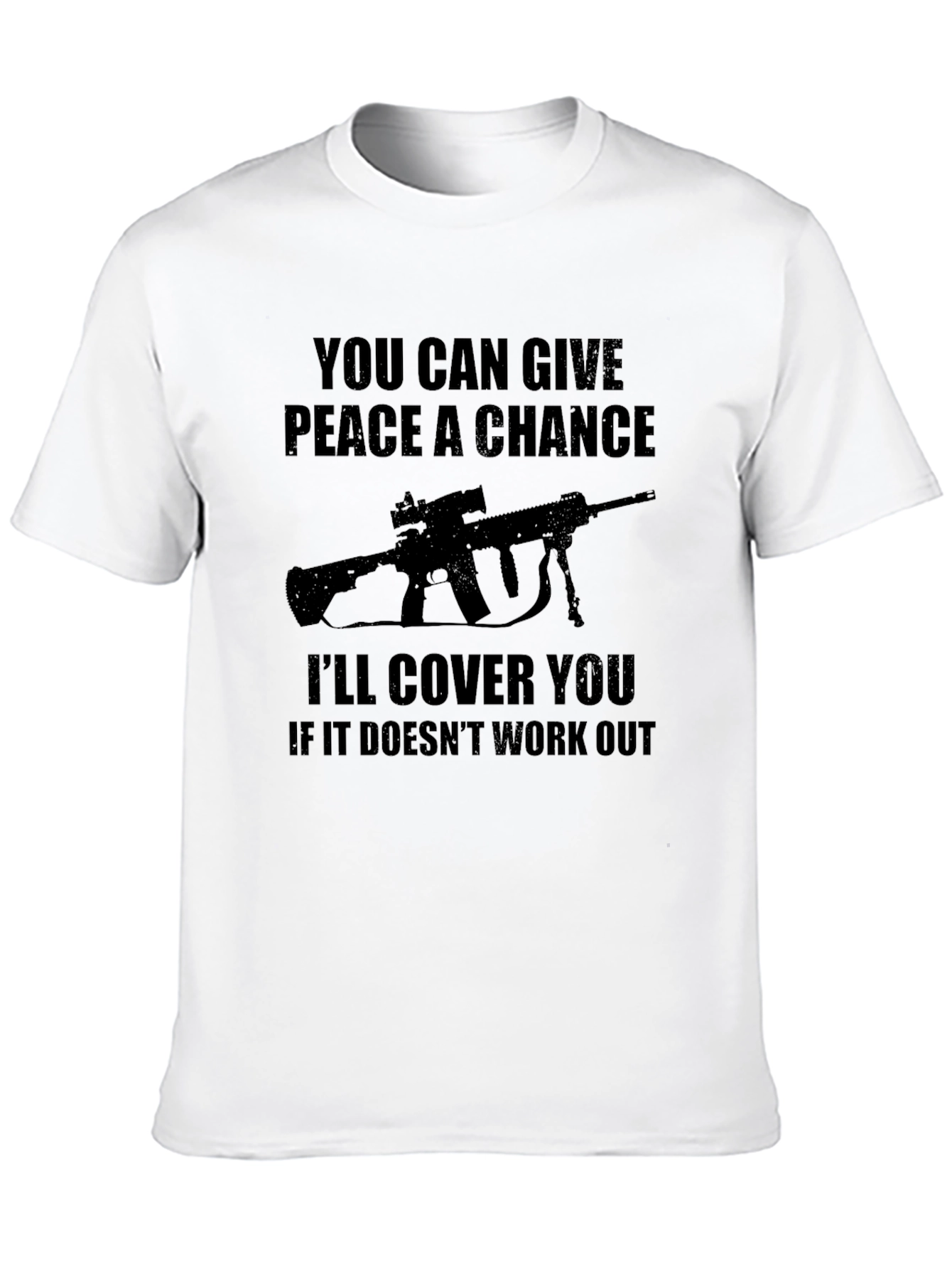 Black Give Peace A Chance T-Shirt view 10