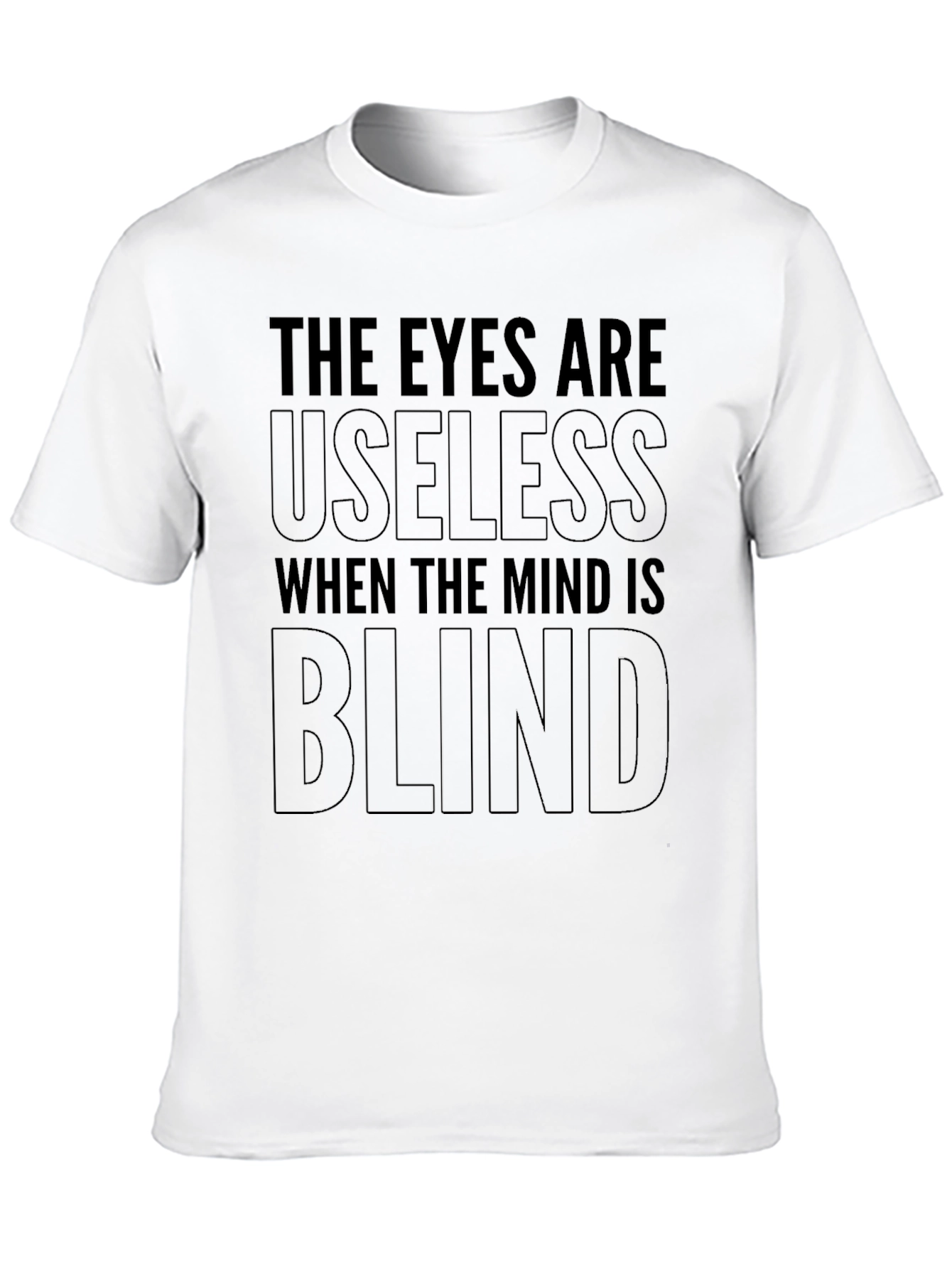 Black Eyes Useless Mind Blind Black T-Shirt view 10