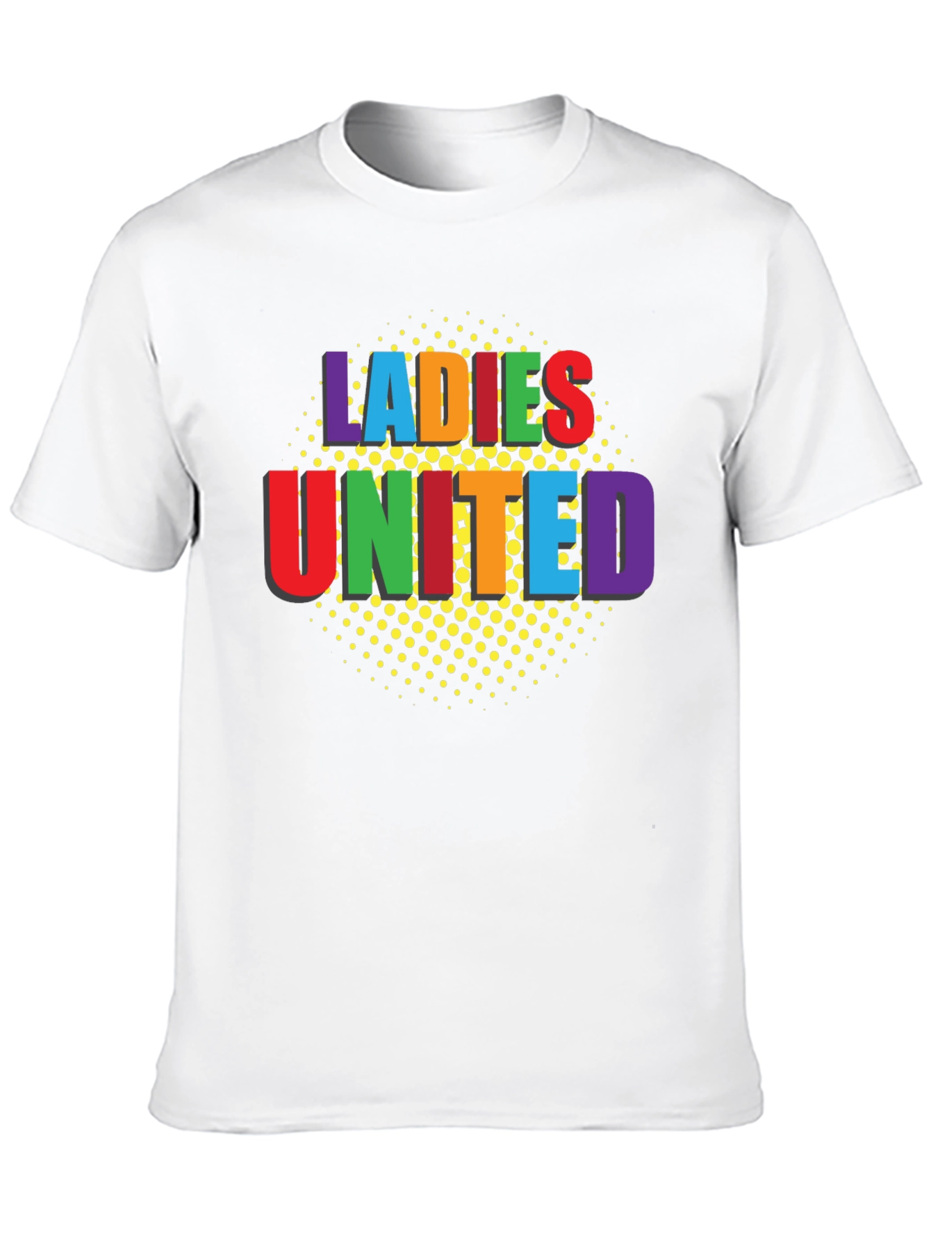 Black Ladies United Graphic T-Shirt - Black Crew Neck Tee view 10