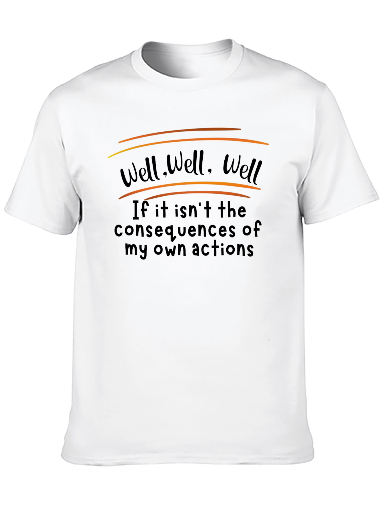 Black Funny Consequences Sarcastic Black T-Shirt view 10