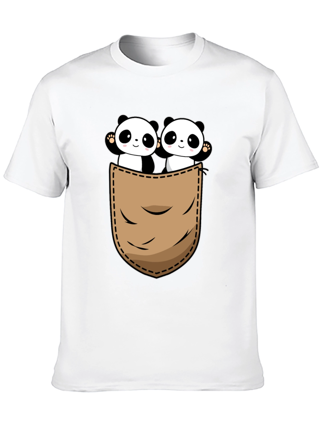 Black Panda Pocket T-Shirt - Cute Graphic Tee view 10
