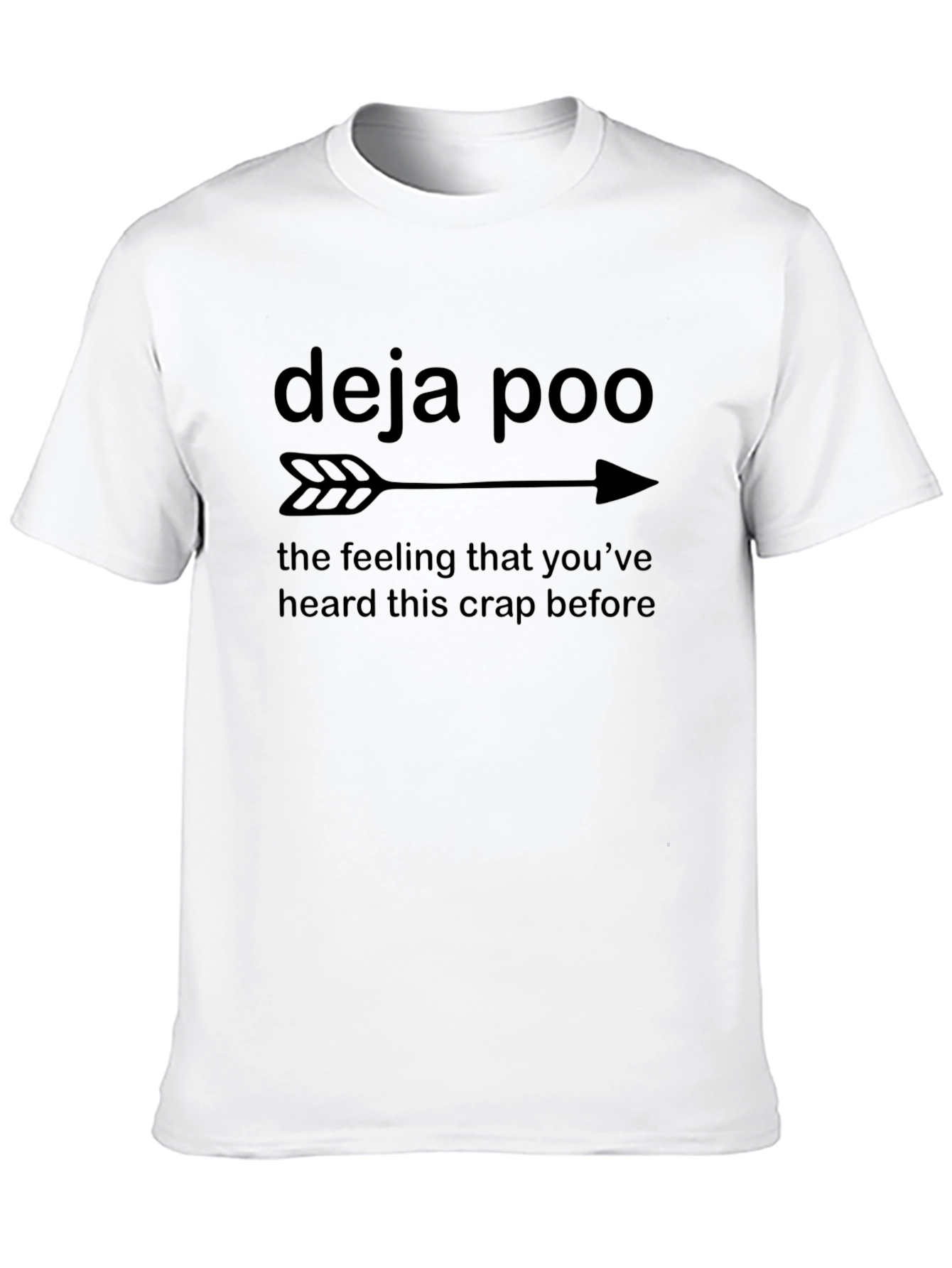Black Deja Poo T-Shirt - Funny Humor Graphic Tee view 10