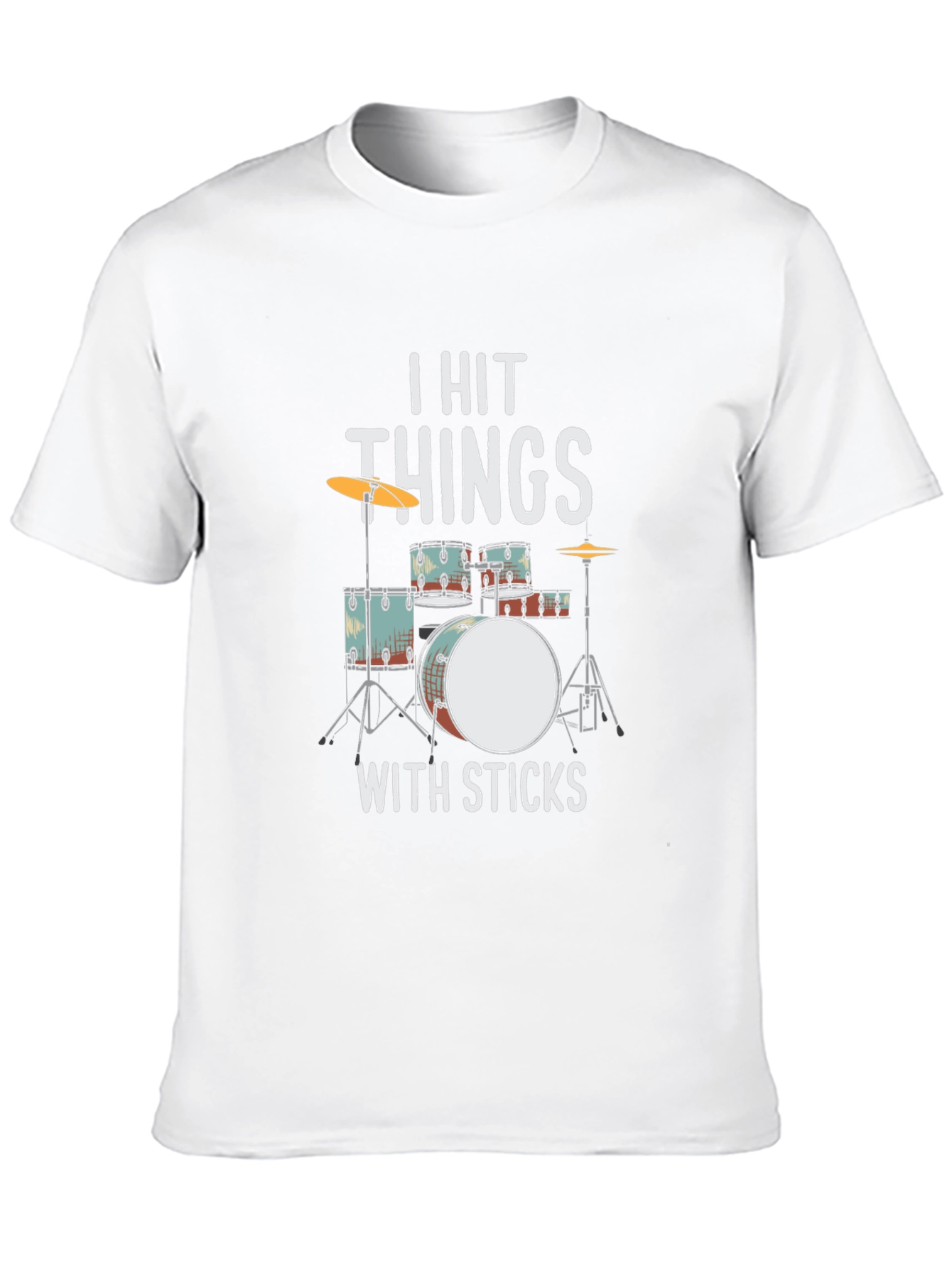 Black I Hit Things With Sticks Drummer T-Shirt view 10