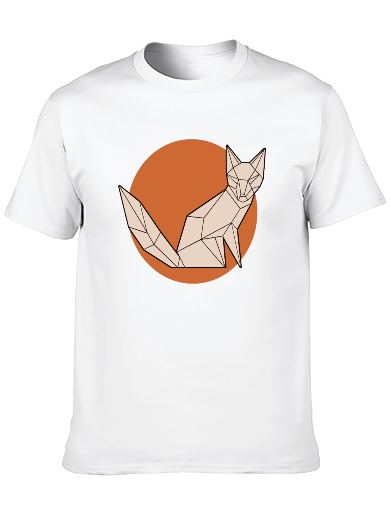 Black Geometric Fox Graphic Tee - Stylish Men's T-Shirt view 10