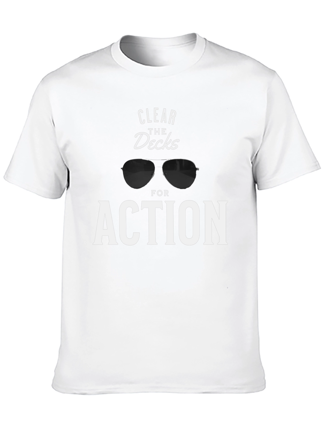Black Clear the Decks for Action Graphic Tee view 10