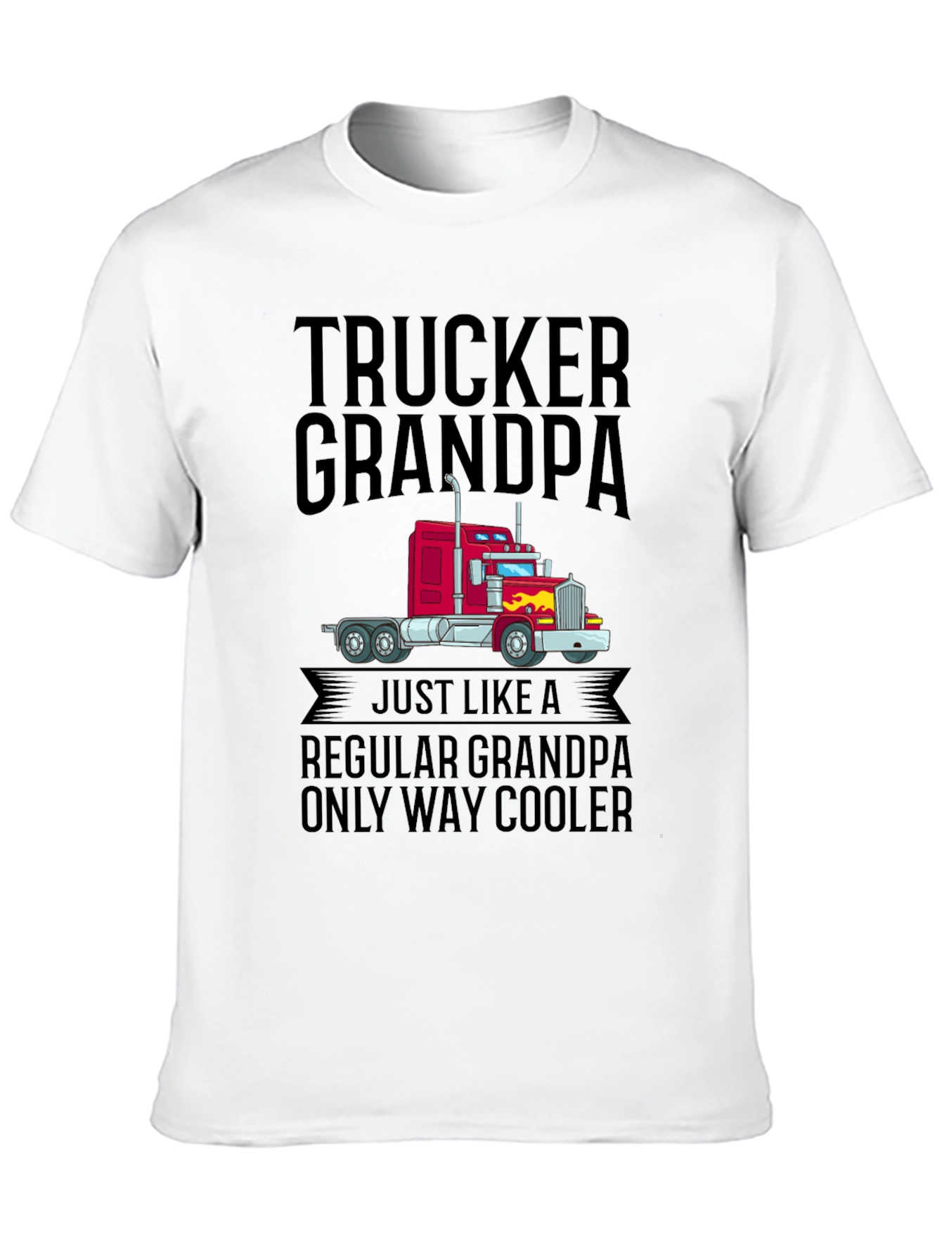 Black Trucker Grandpa T-Shirt - Way Cooler Than Regular Grandpas view 10