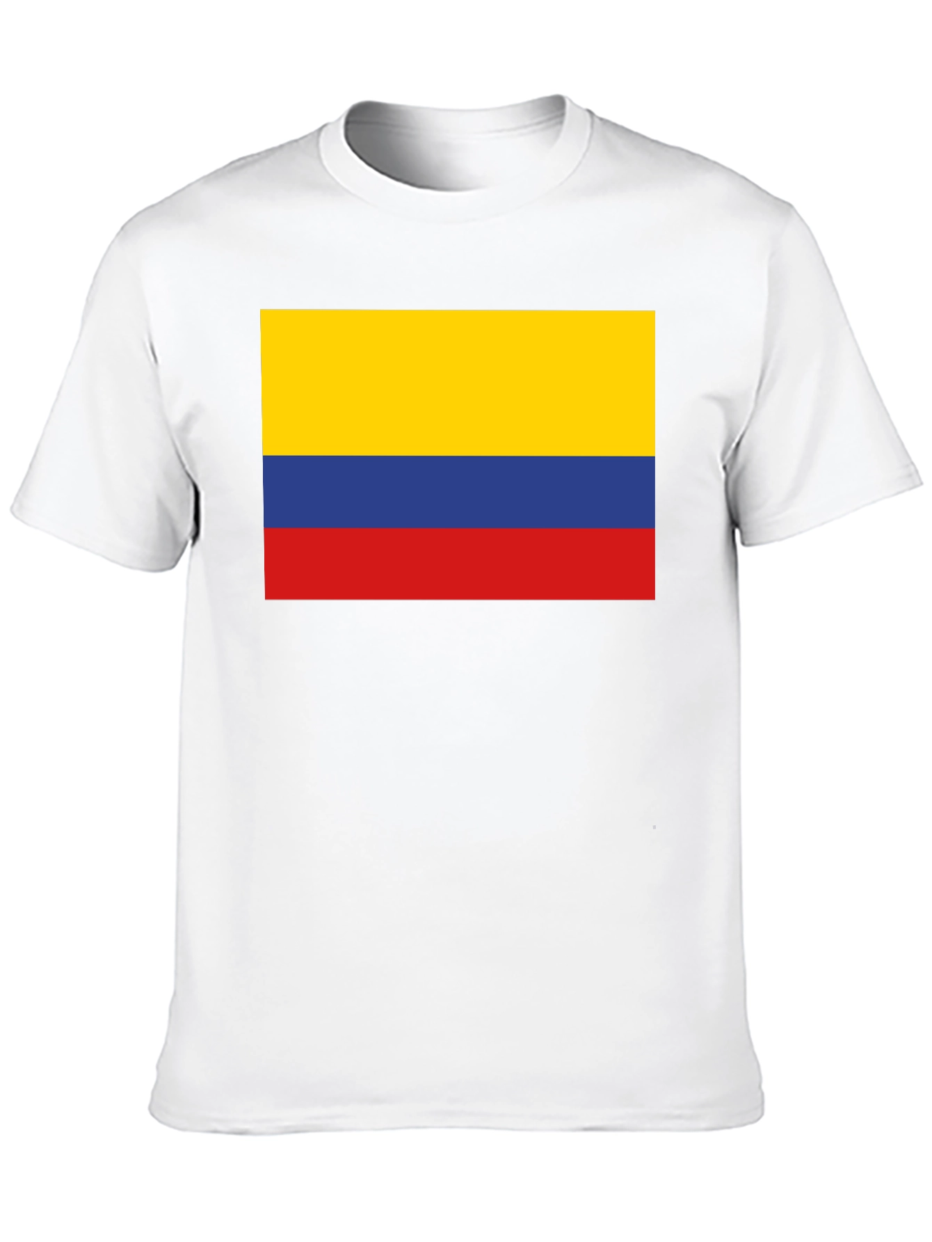 Black Colombia Flag Graphic Tee - Black Cotton T-Shirt view 10