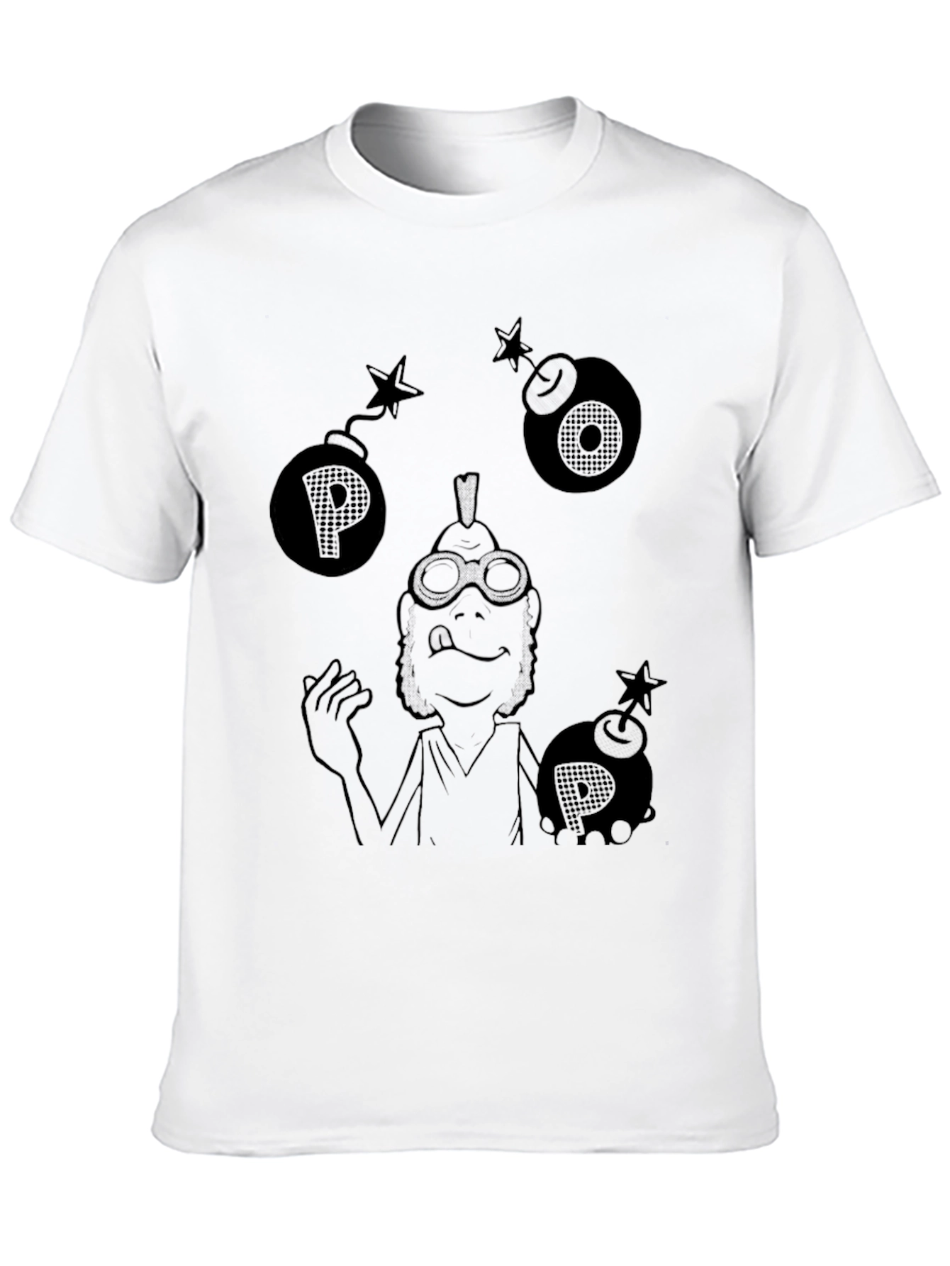 Black Bomb P T-Shirt - Black Graphic Tee view 10