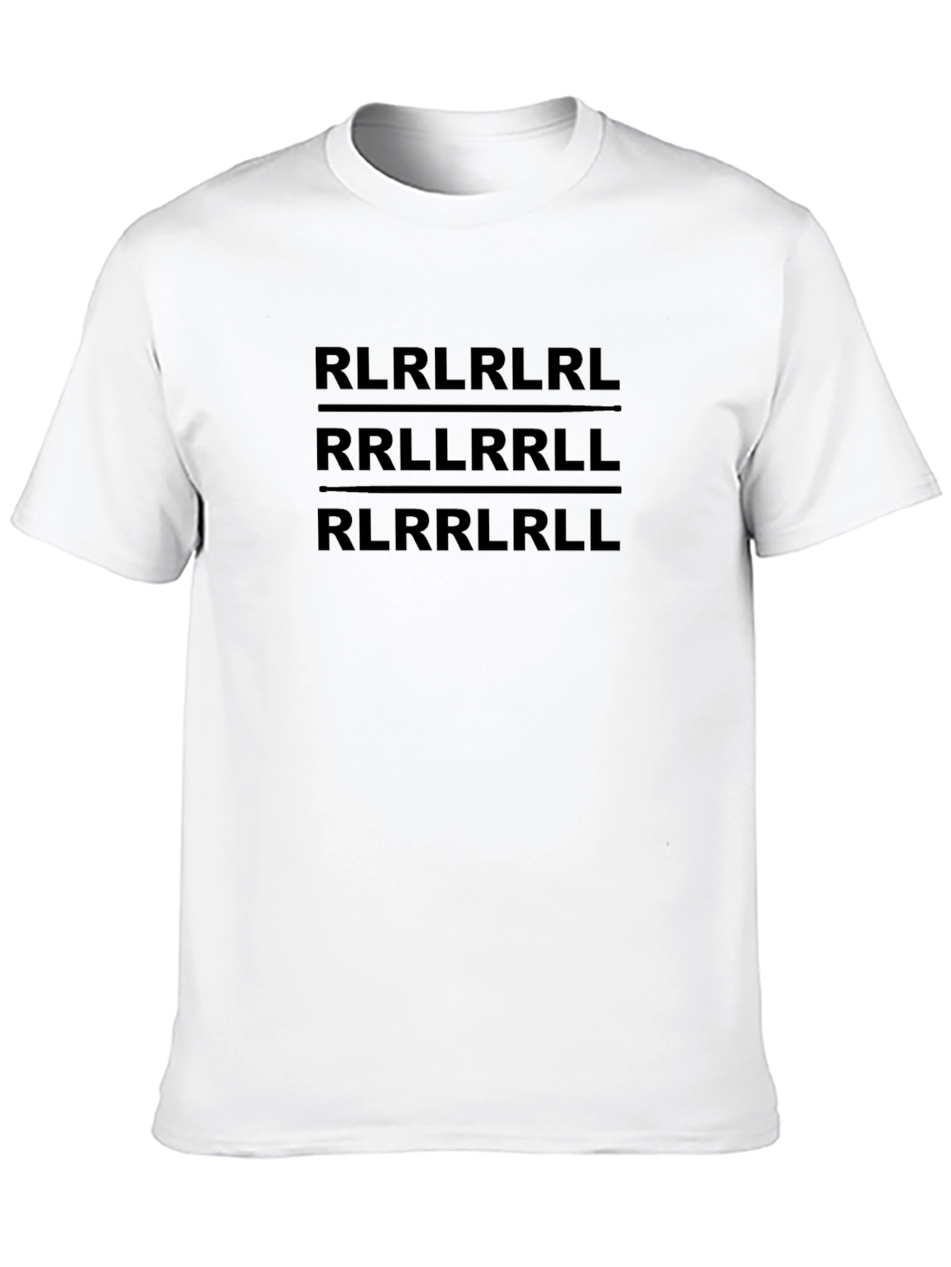 Black Drum Rudiment T-Shirt - Music Lover Tee view 10