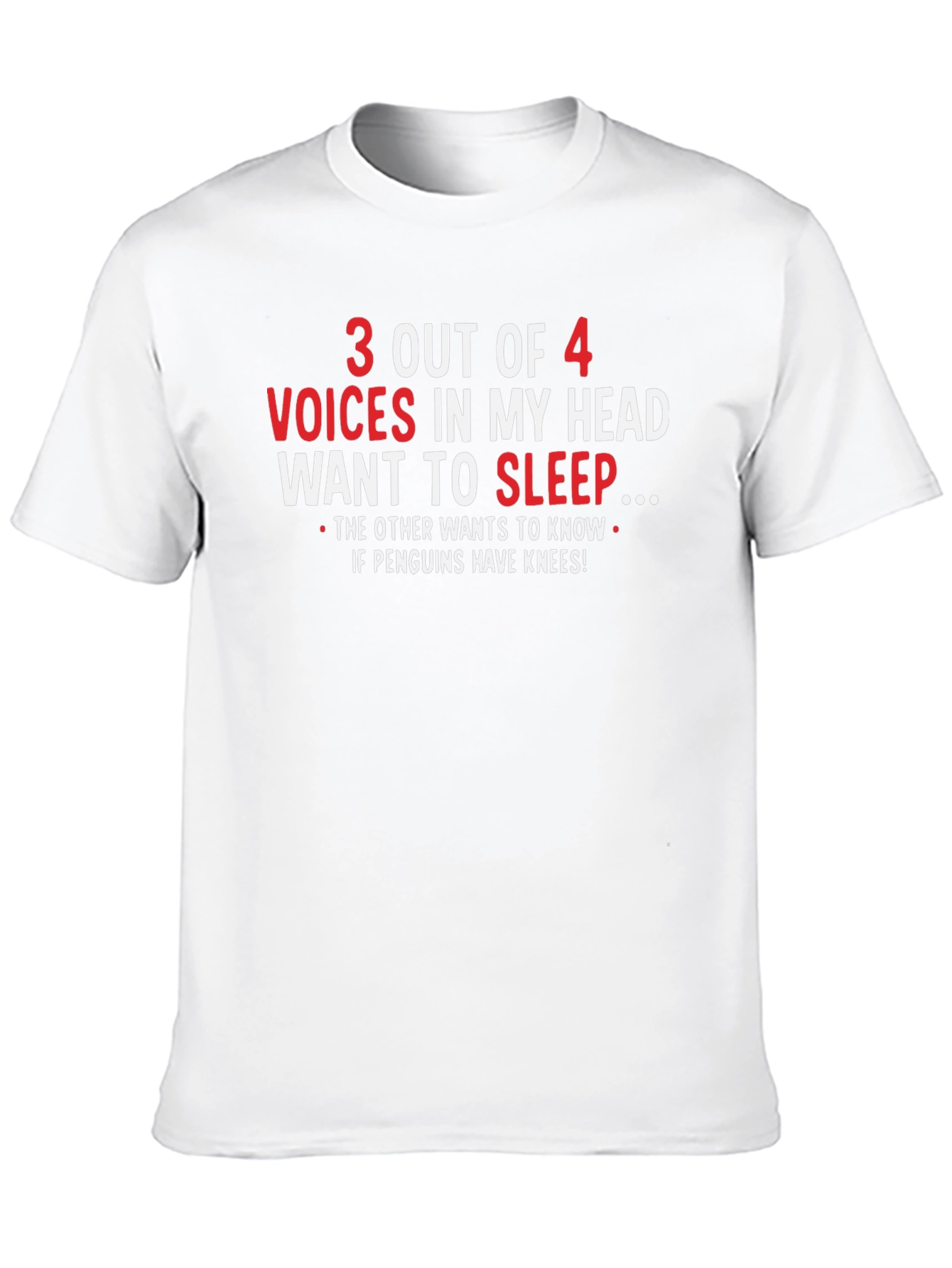 Black Funny Penguin Knee T-Shirt - 3 Out of 4 Voices view 10