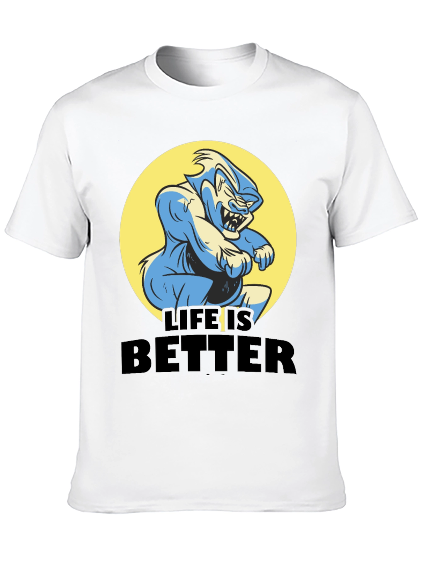 Black Life is Better Cartoon Graphic Tee view 10