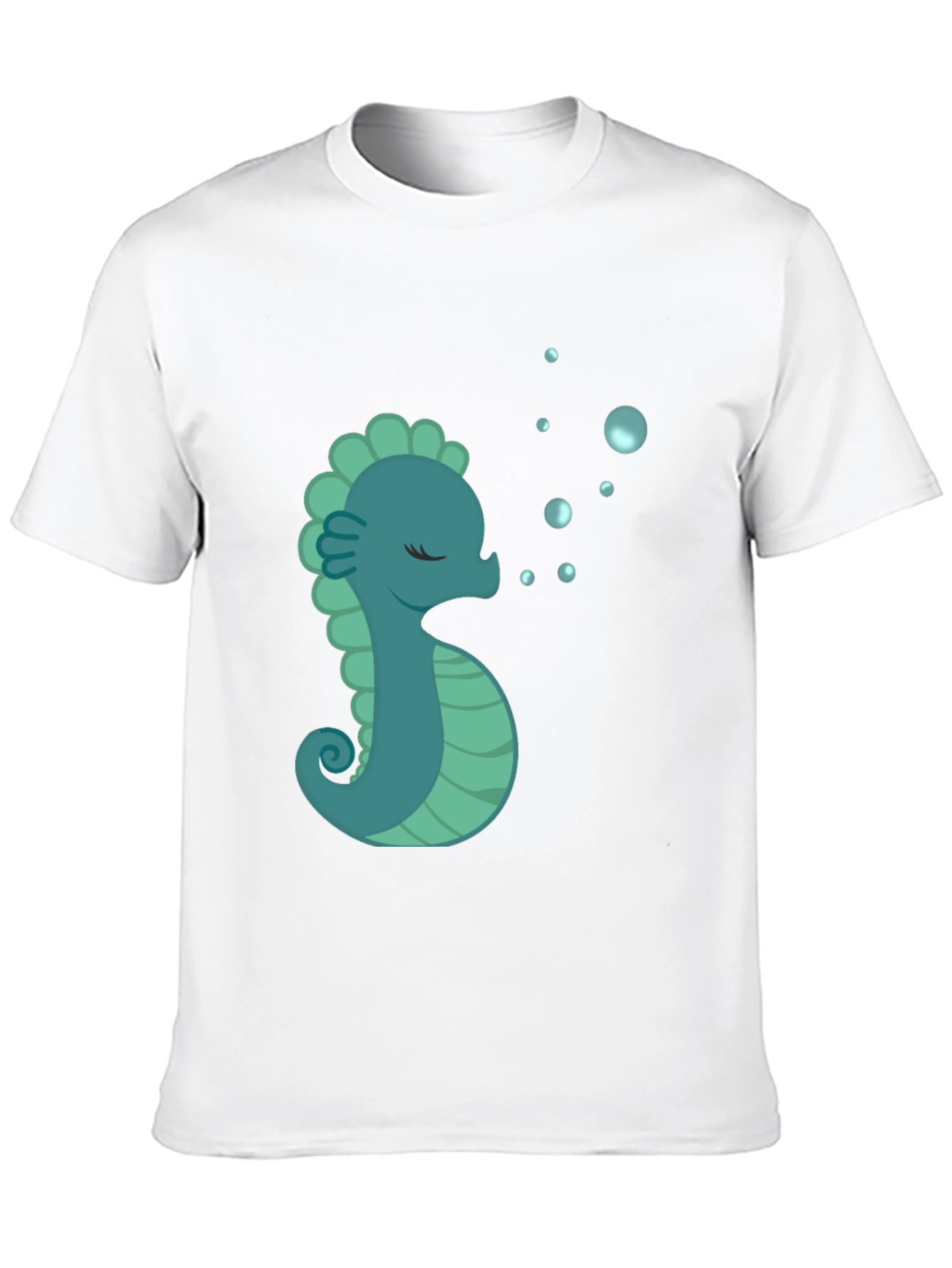 Black Seahorse Graphic T-Shirt - Black Cotton Tee view 10