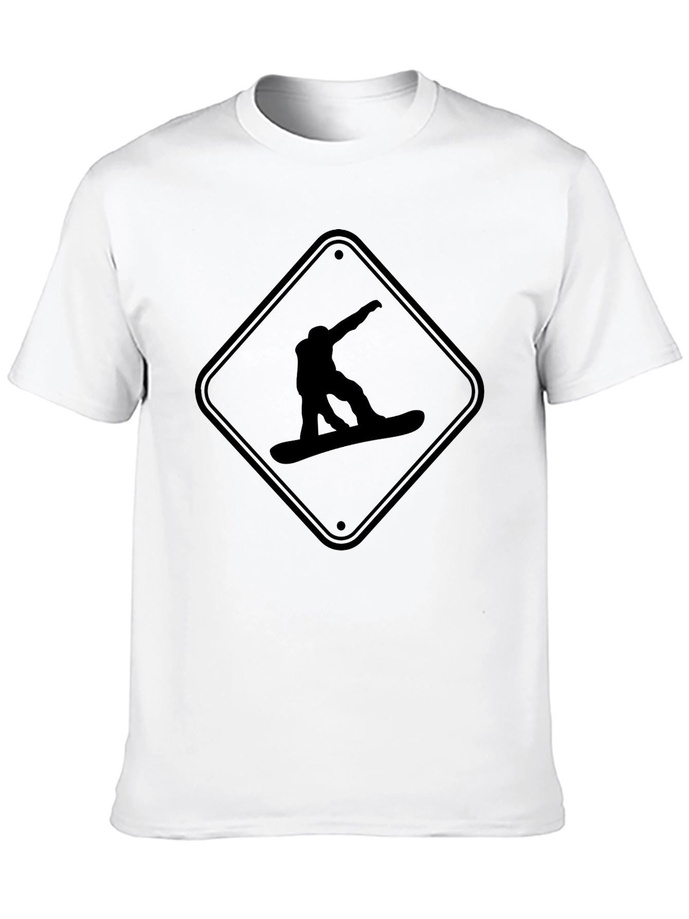 Black Snowboarder Graphic Tee - Black Unisex Shirt view 10
