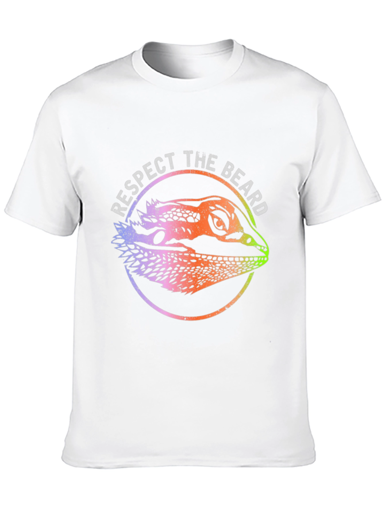 Black Respect the Beard Bearded Dragon Graphic Tee view 10