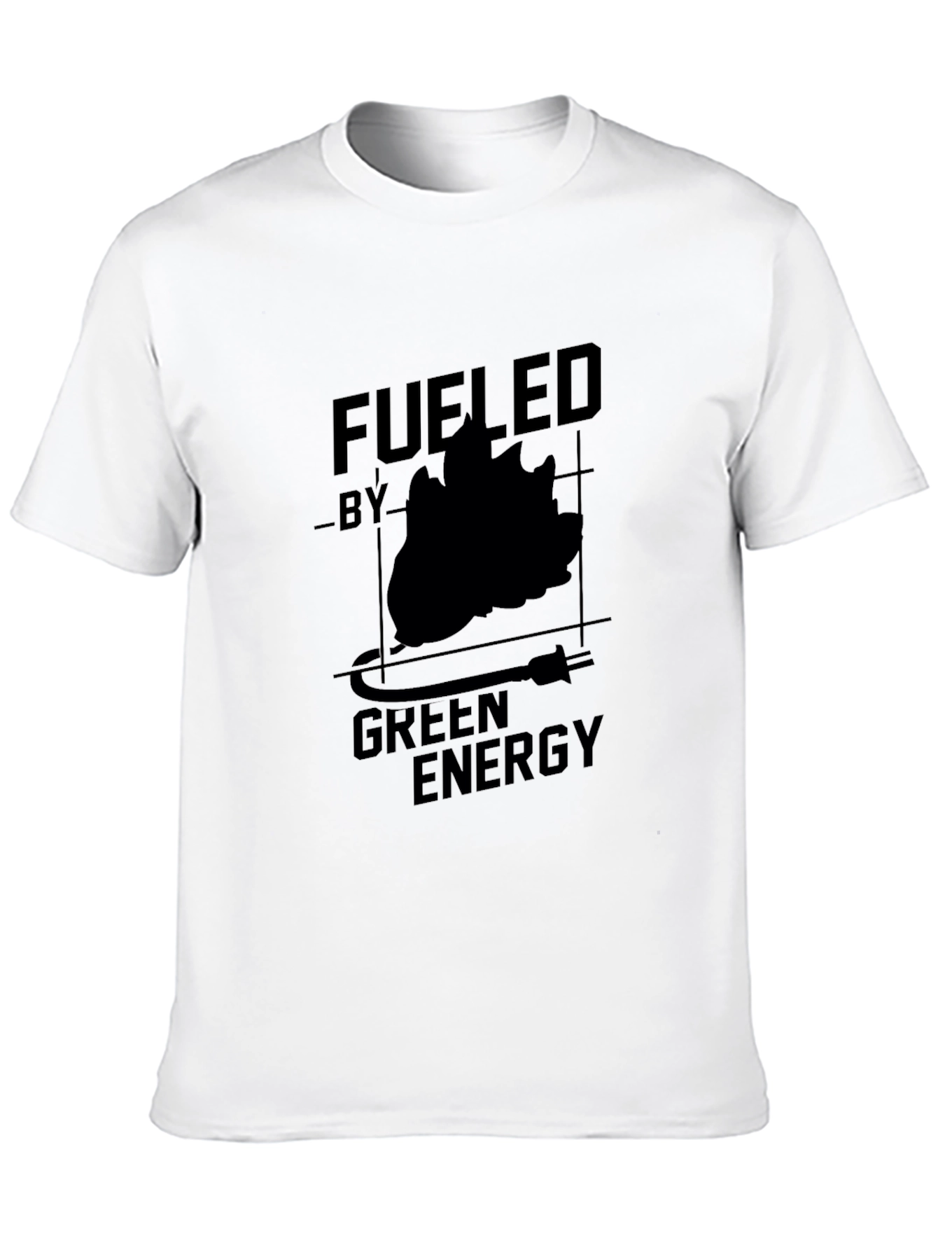 Black Fueled by Green Energy Black Graphic Tee view 10