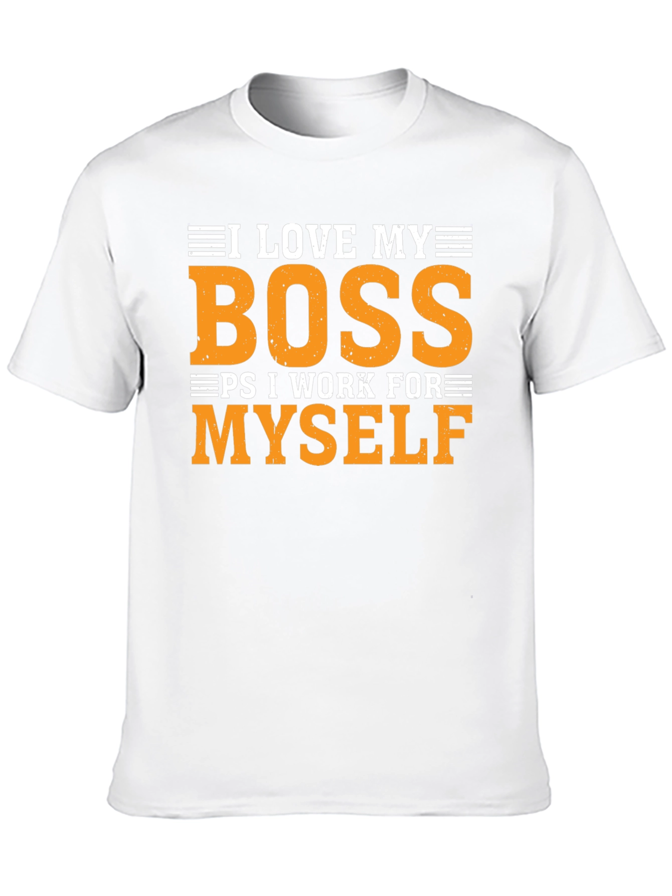 Black I Love My Boss Funny T-Shirt view 10