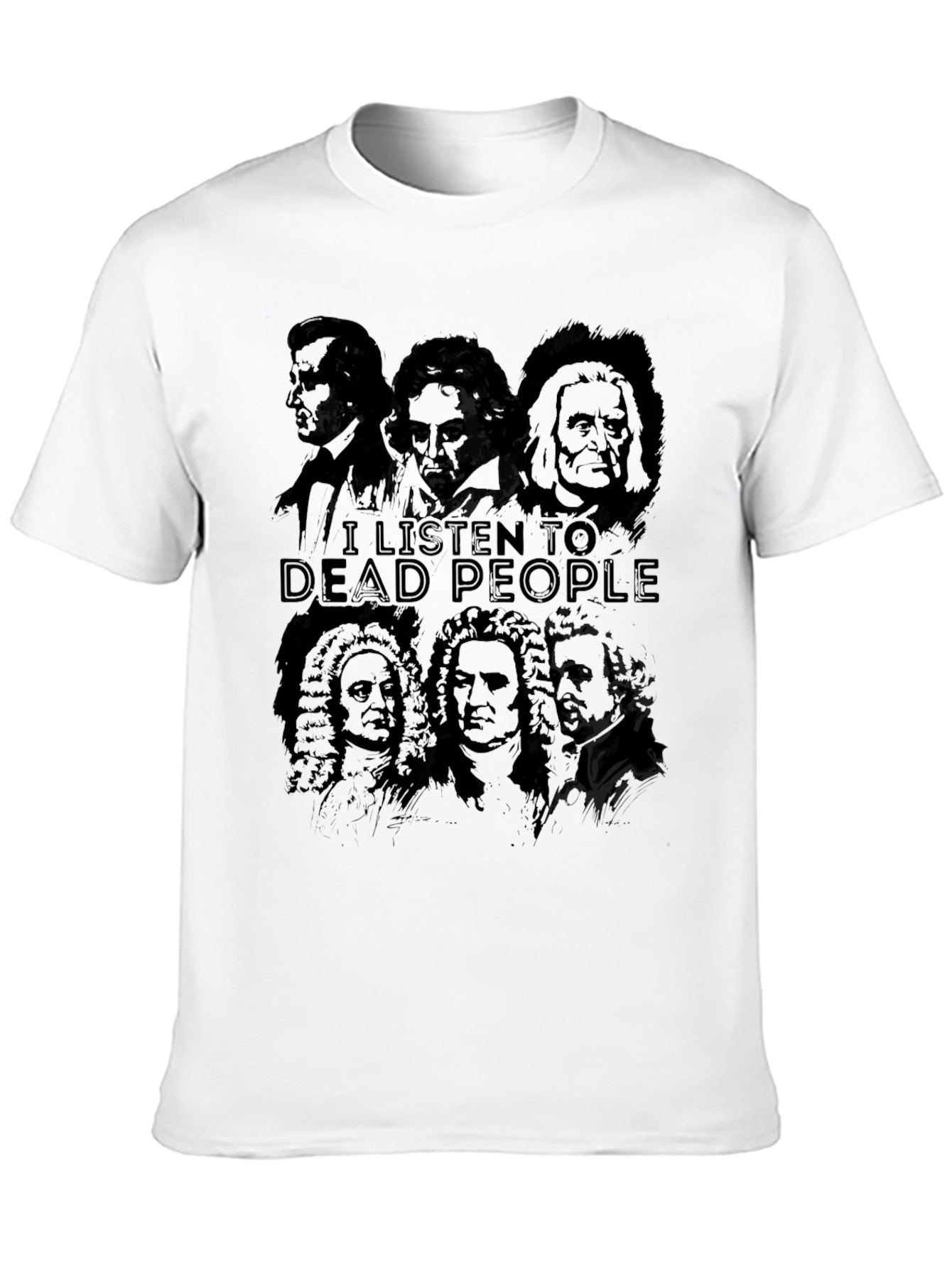 Black I Listen to Dead People T-Shirt view 10