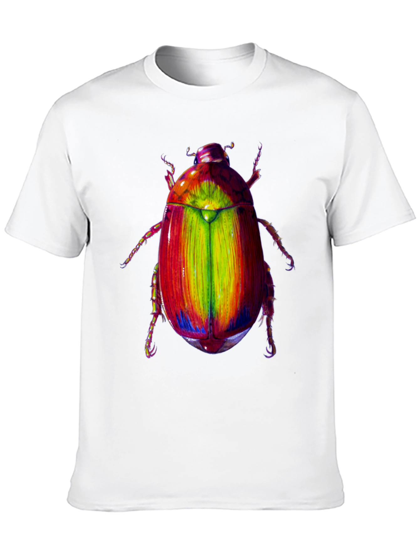 Black Rainbow Beetle Graphic T-Shirt view 10