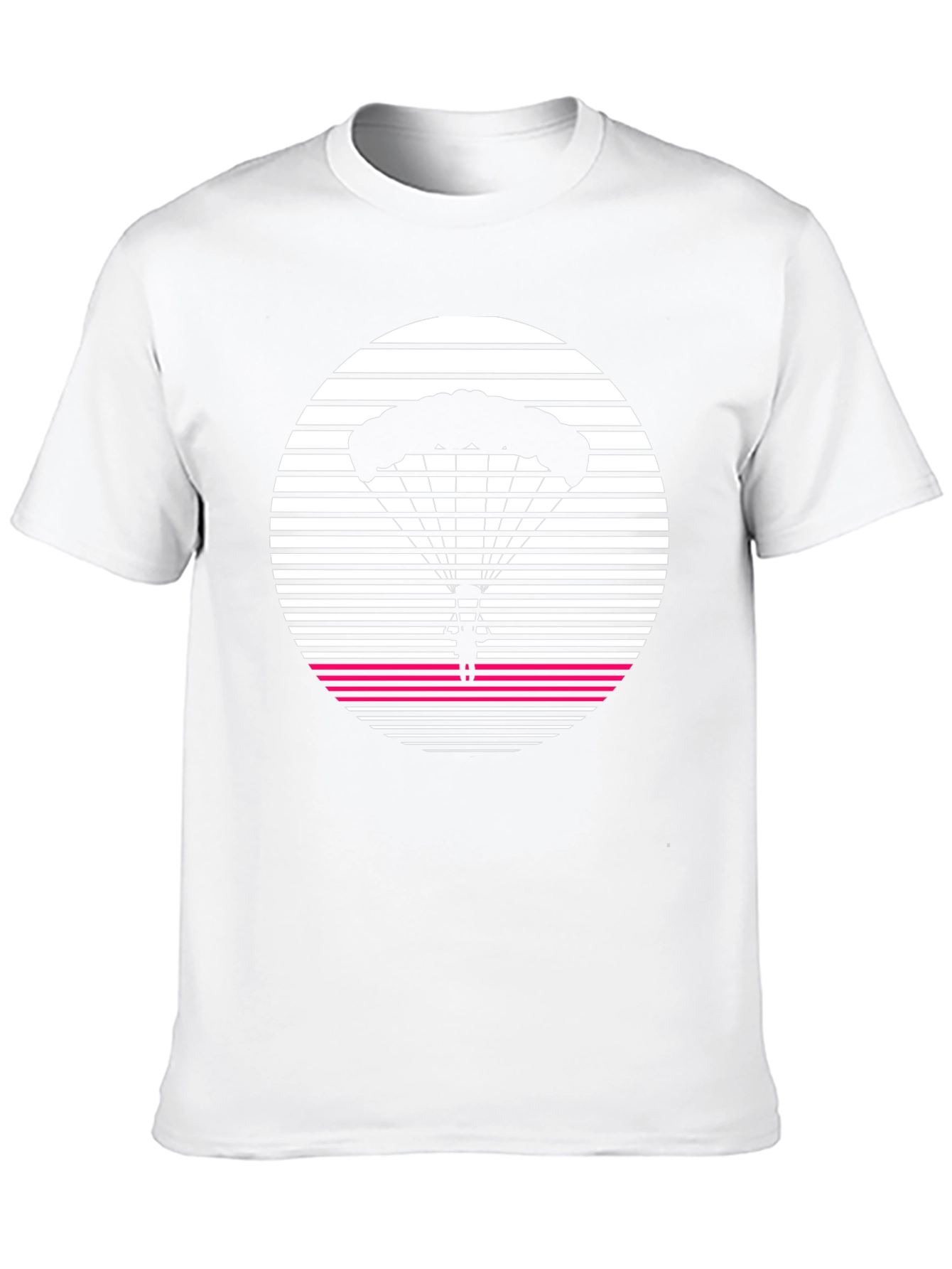 Black Retro Sunset Parachute T-Shirt view 10