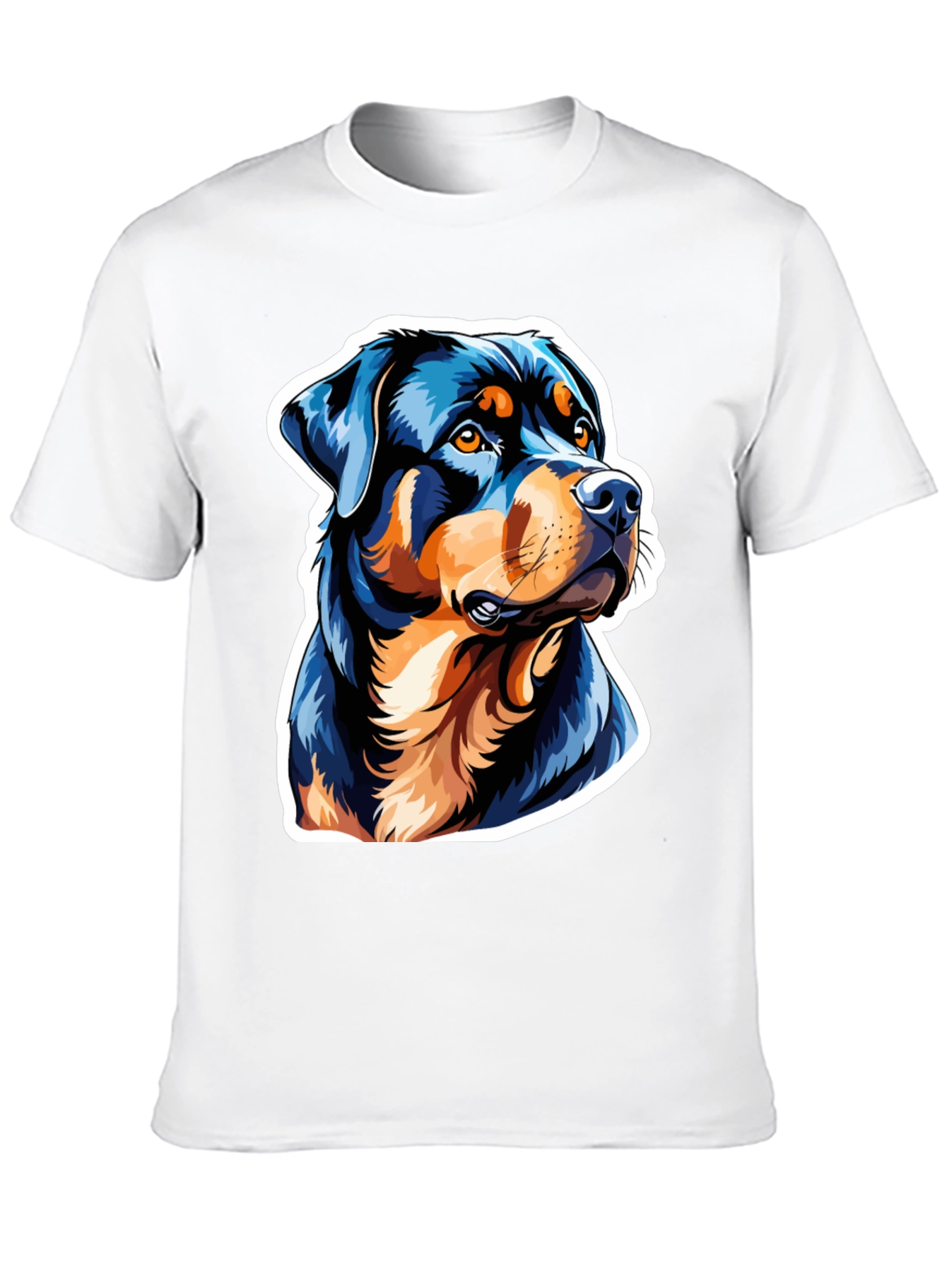 Rottweiler Graphic Tee - Black Cotton Blend - 10