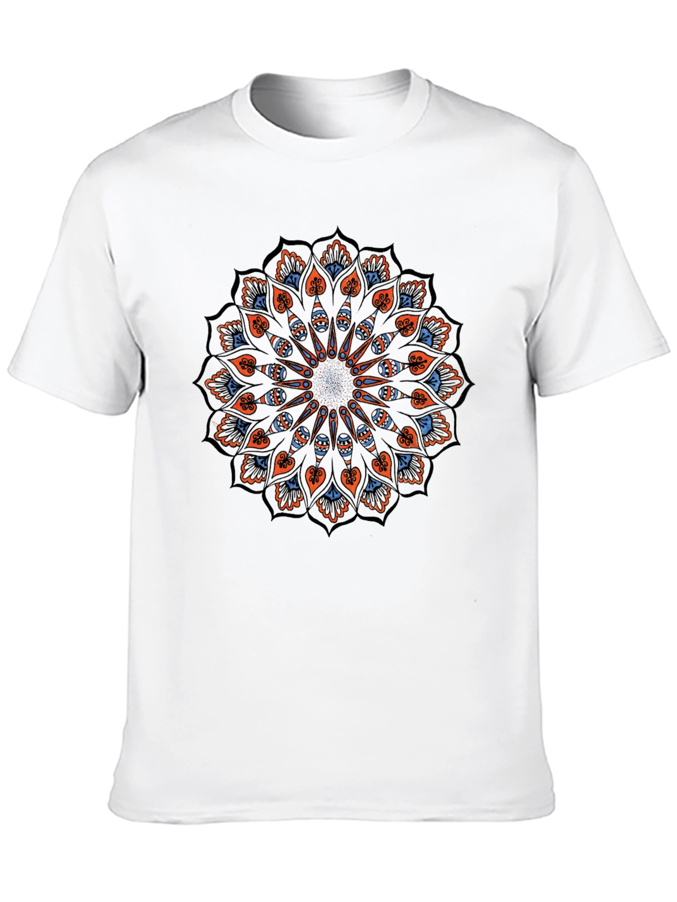 Black Mandala Graphic Tee - Black Cotton Blend view 10