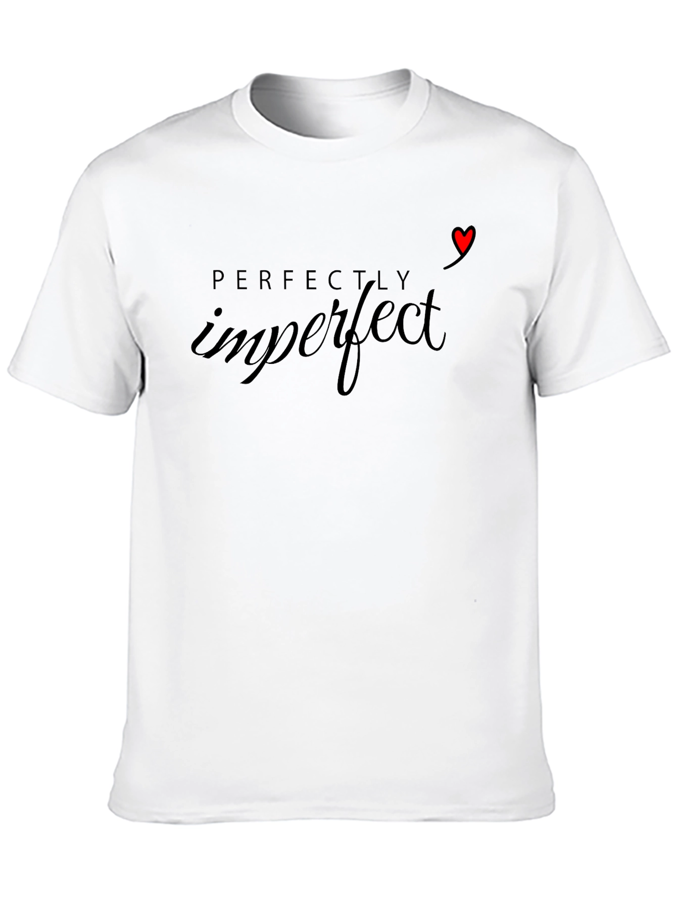 Black Perfectly Imperfect Graphic Tee - Black Cotton Shirt view 10