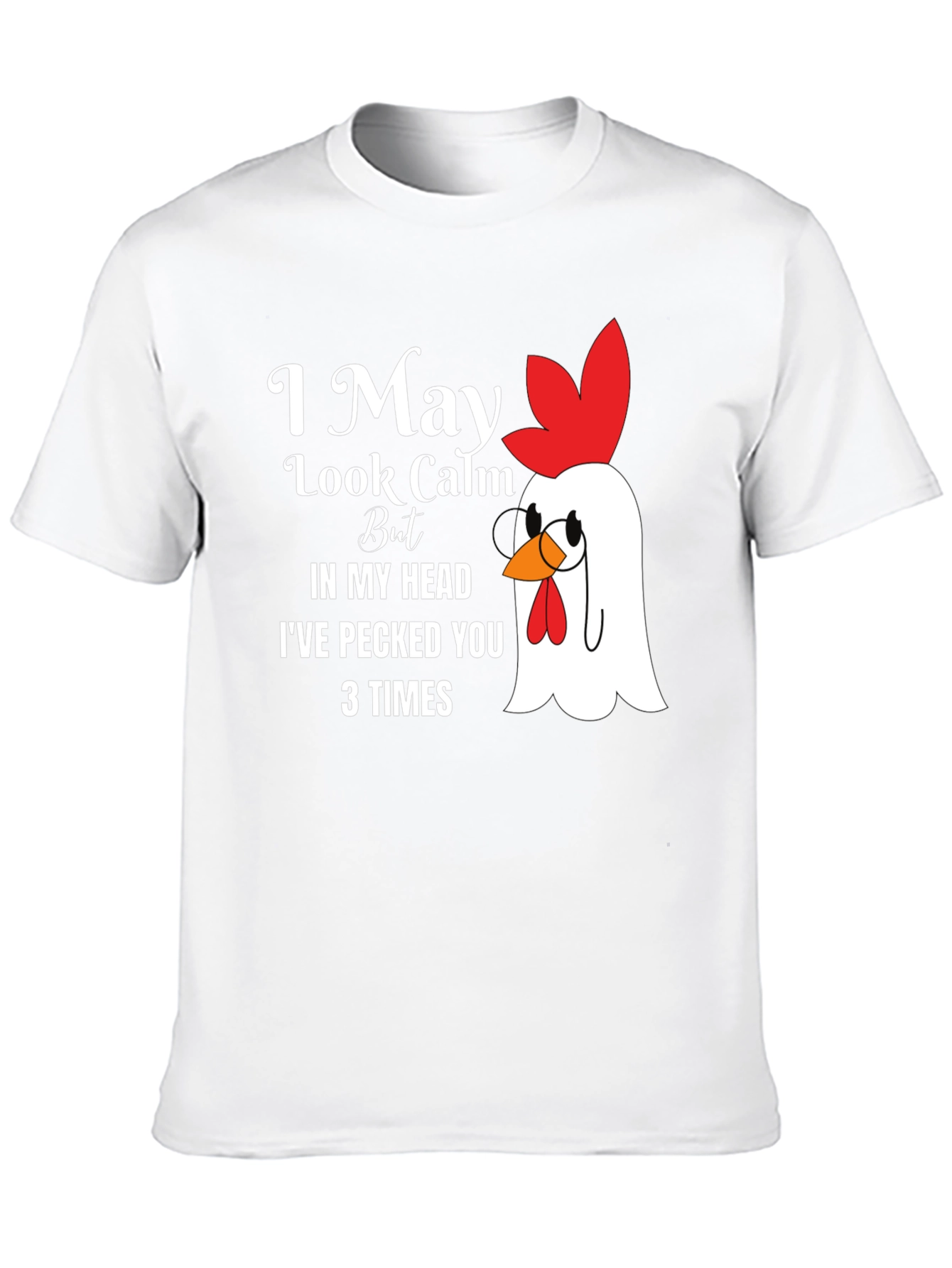 Black I May Look Calm Chicken Graphic Tee view 10