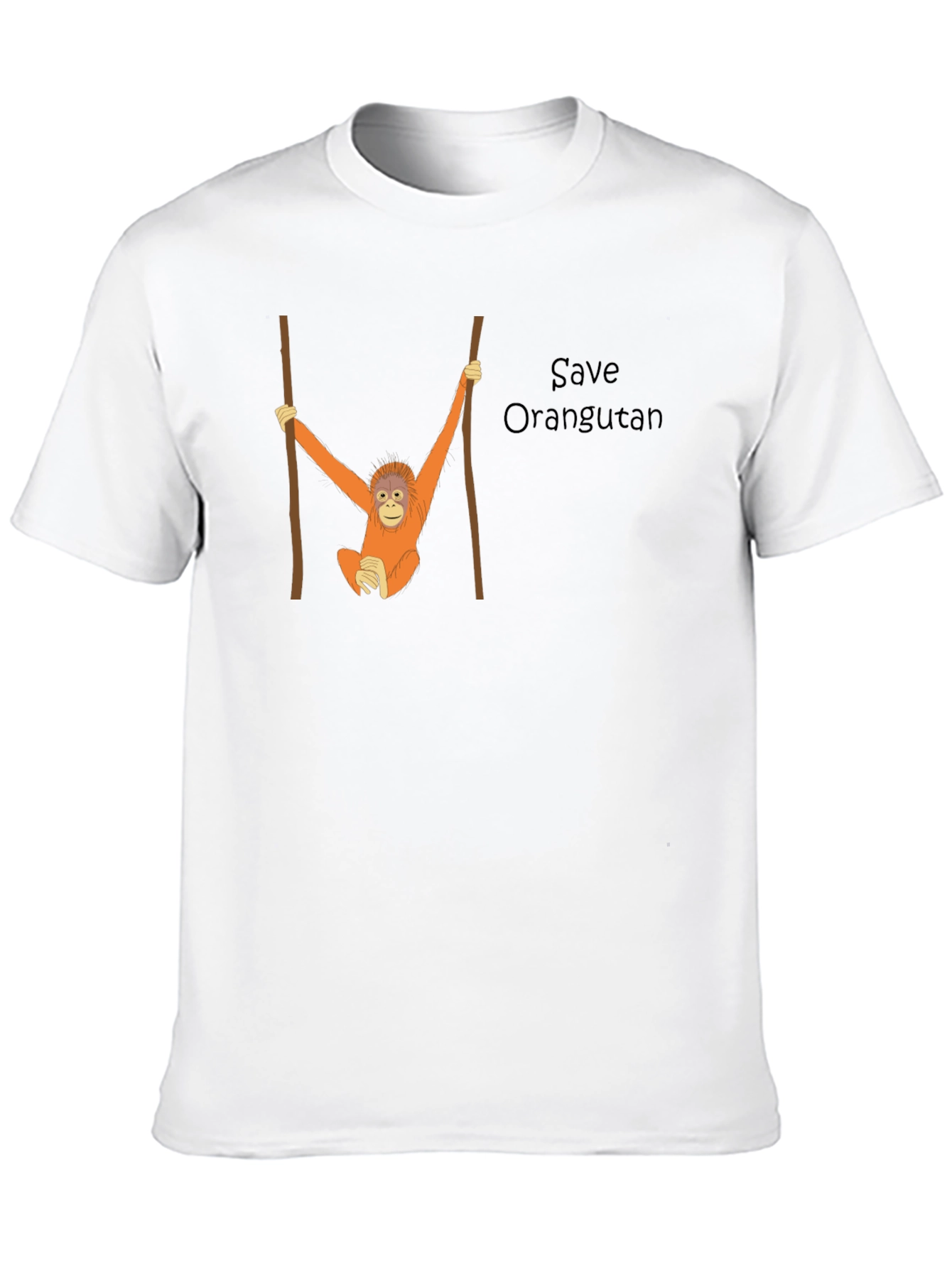 Black Save Orangutan Graphic Tee - Black view 10