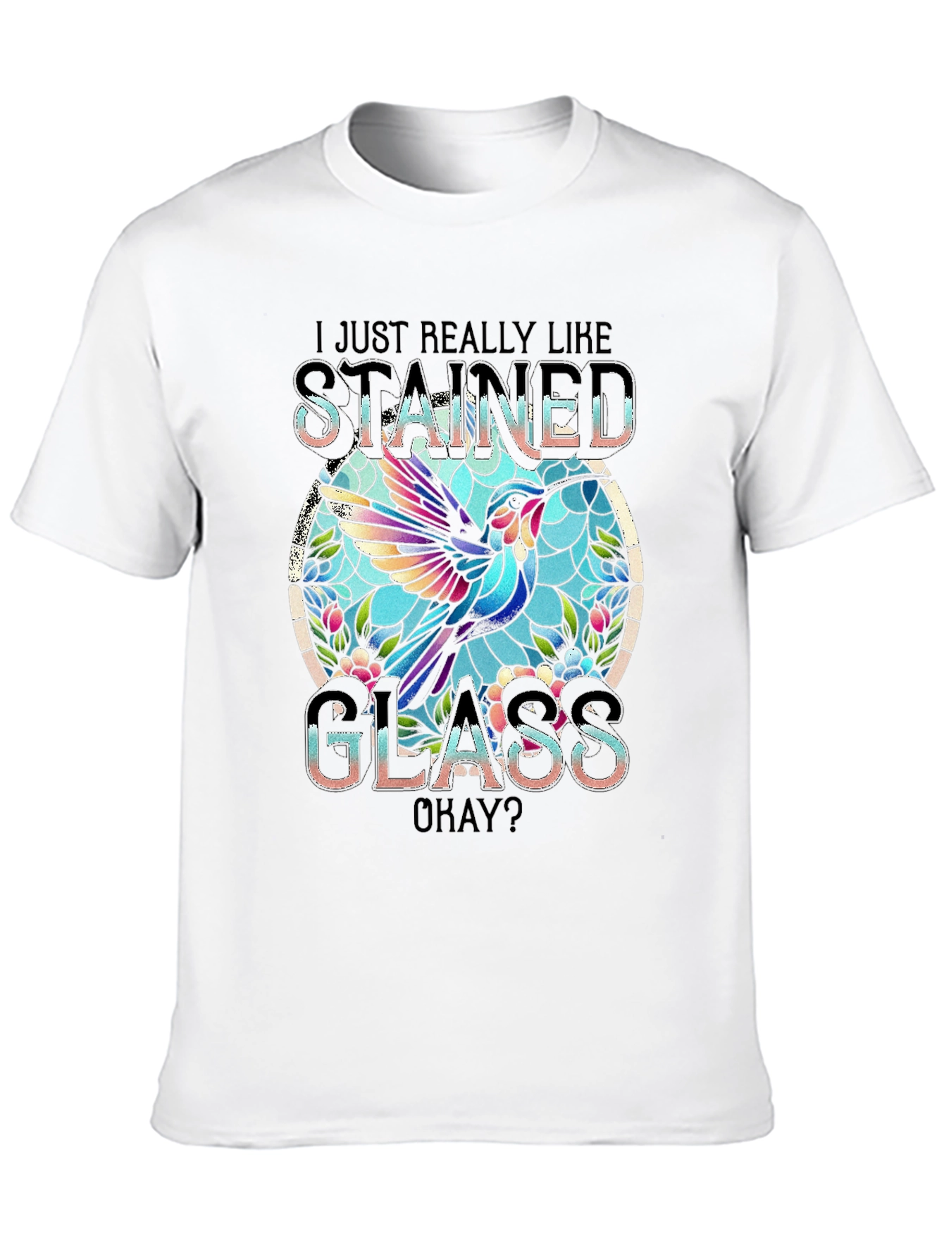 Black Stained Glass Lover's T-Shirt view 10