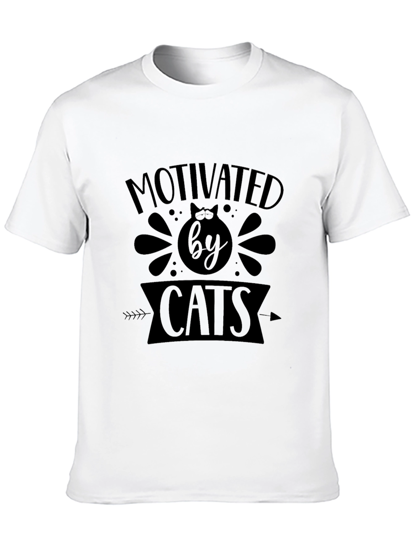 Black Motivated By Cats Black Graphic Tee view 10