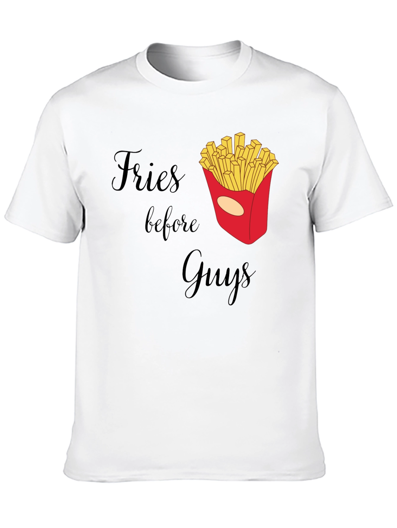 Black Fries Before Guys Graphic T-Shirt view 10