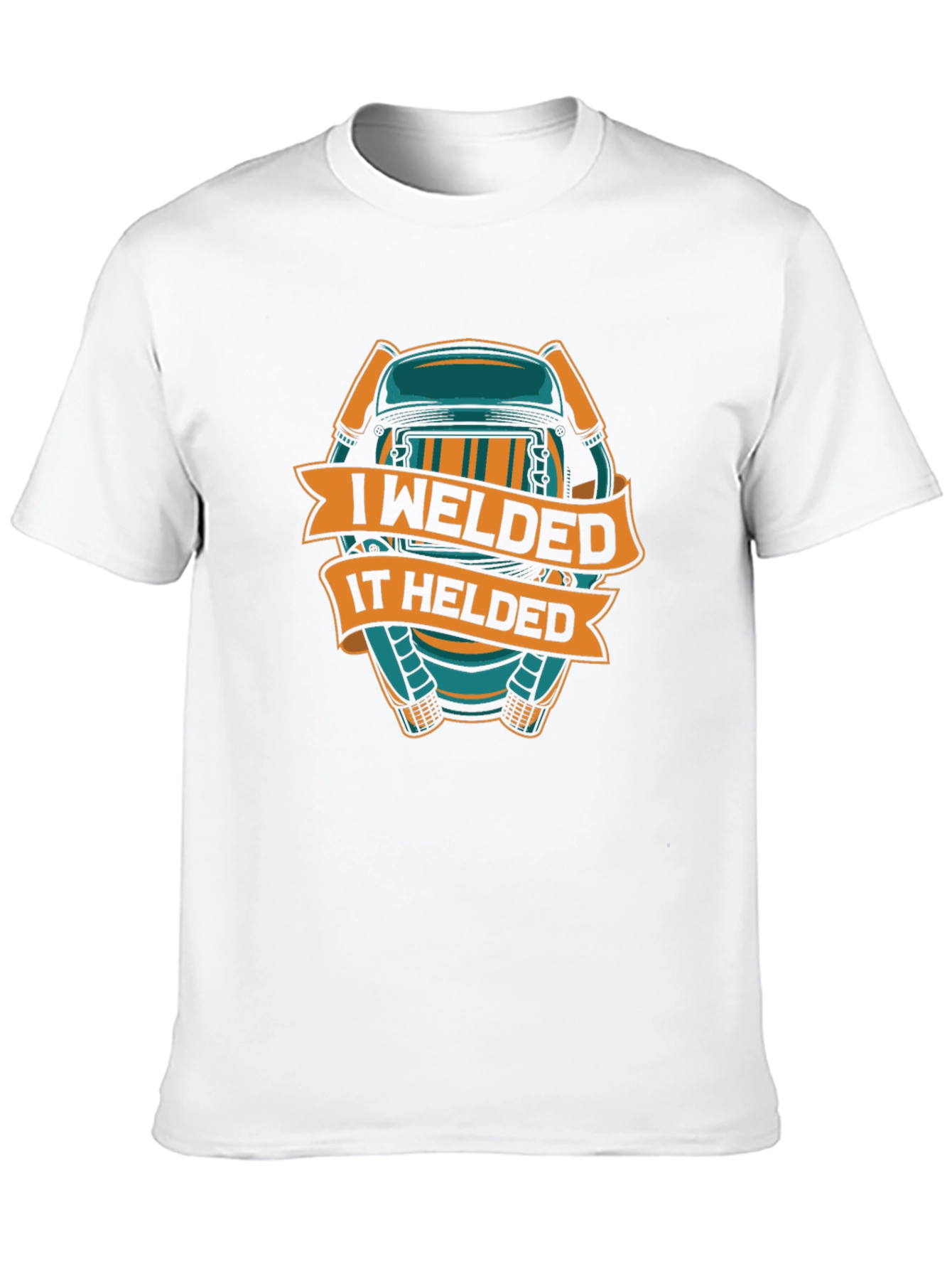 Black I Welded It, It Helded Black T-Shirt view 10