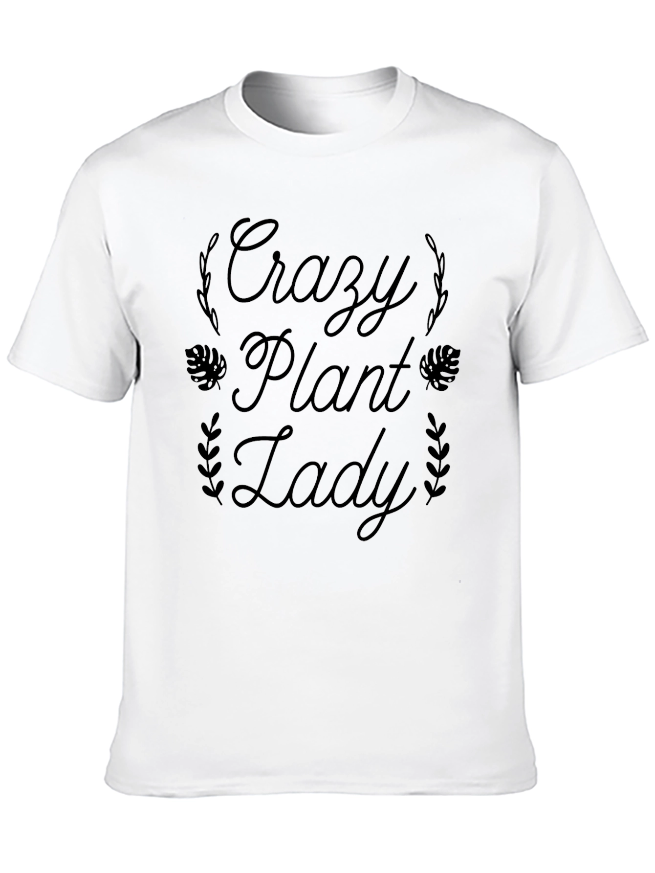 Black Crazy Plant Lady T-Shirt - Soft Cotton Blend view 10