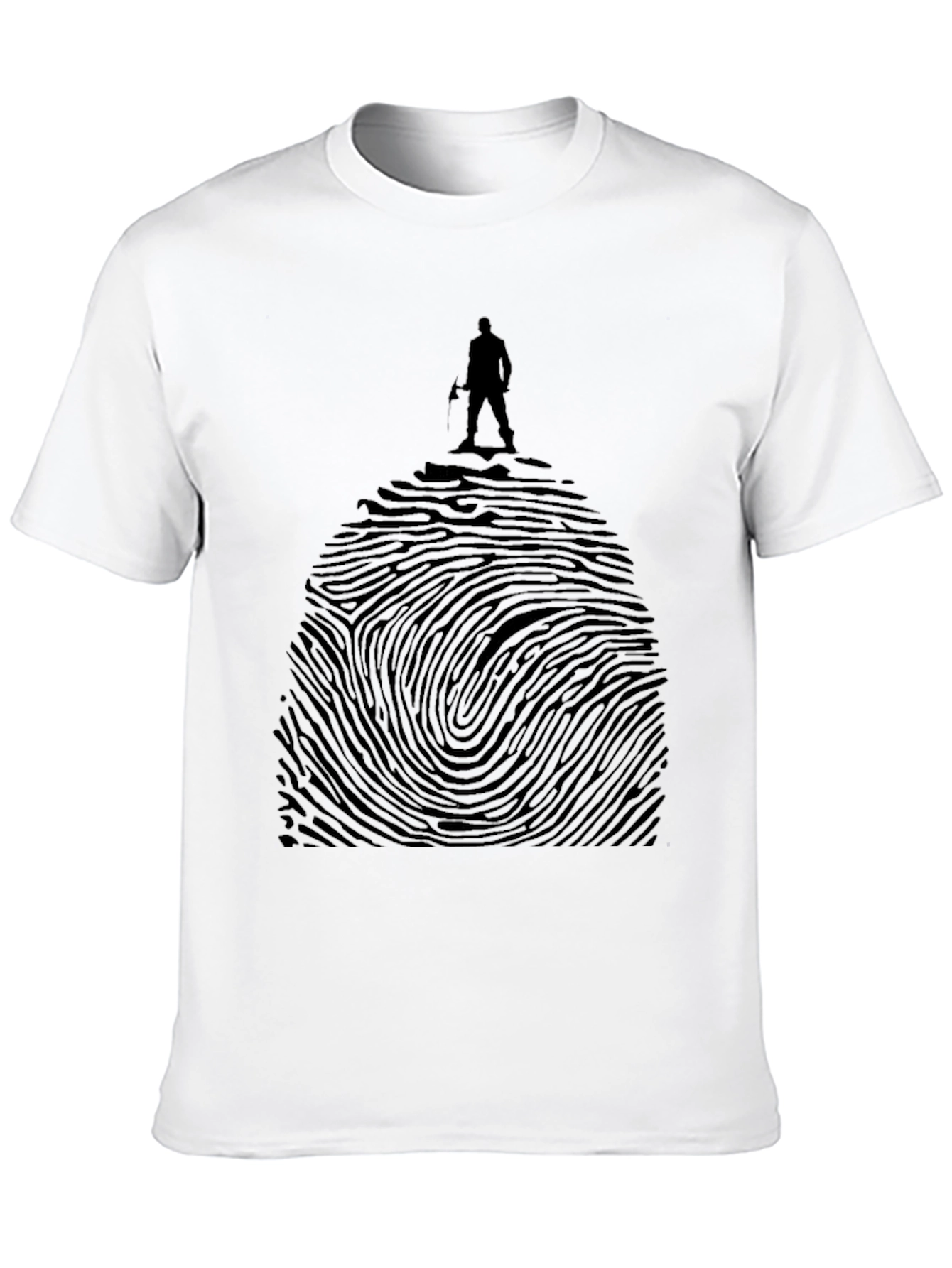 Black Fingerprint Mountain Climber Graphic Tee view 10