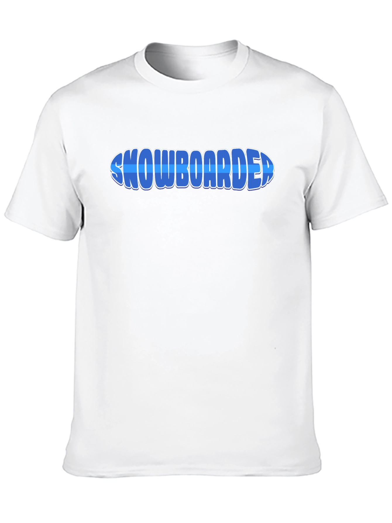 Black Snowboarder Graphic Tee - Cool Blue Design, Comfort Fit view 10