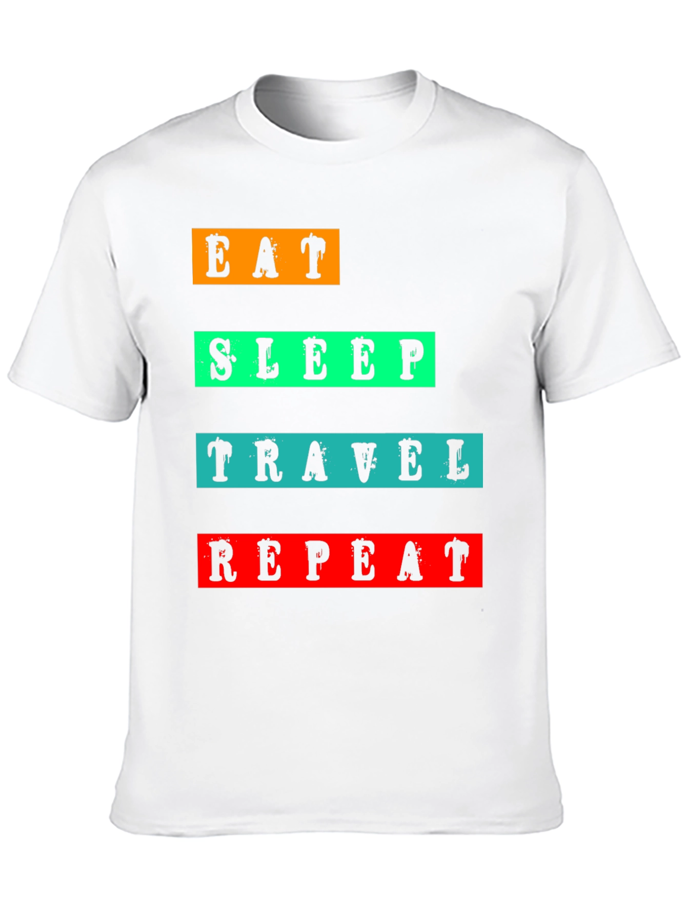 Black Eat Sleep Travel Repeat Graphic Tee view 10
