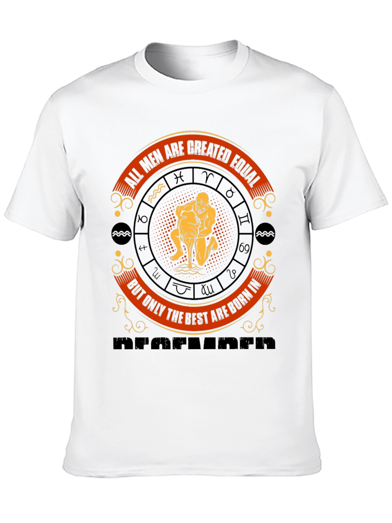 Black Aquarius Zodiac T-Shirt view 10