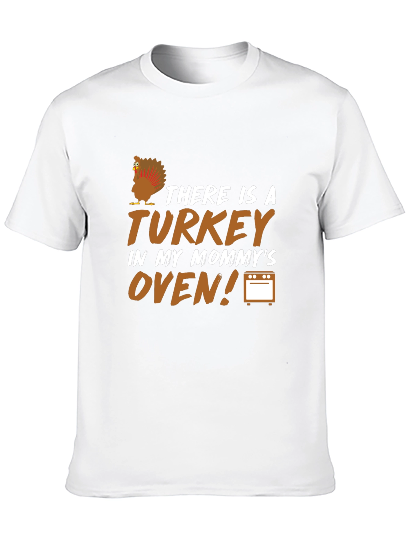 Black There is a Turkey in My Mommy's Oven Pregnancy Announcement T-Shirt view 10